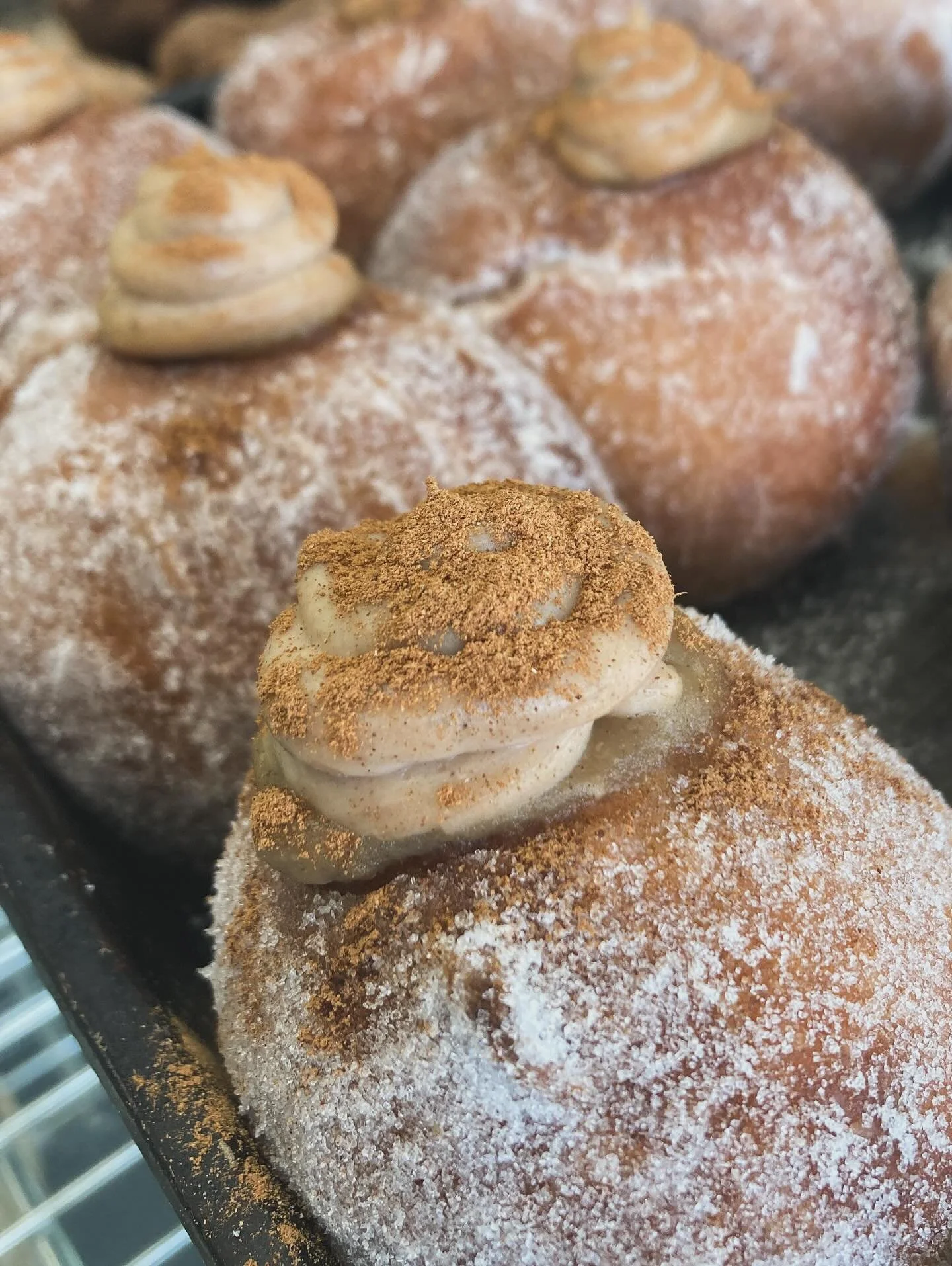 Warning: May cause extreme joy, and a sudden urge to tell everyone you know about these gluten-free masterpieces. Proceed with delicious caution! 

#gf #glutenfree #glutenfreedonuts #gfdonuts #glutenfreetreats #jamdonuts #jamdoughnut #applepiedonut #