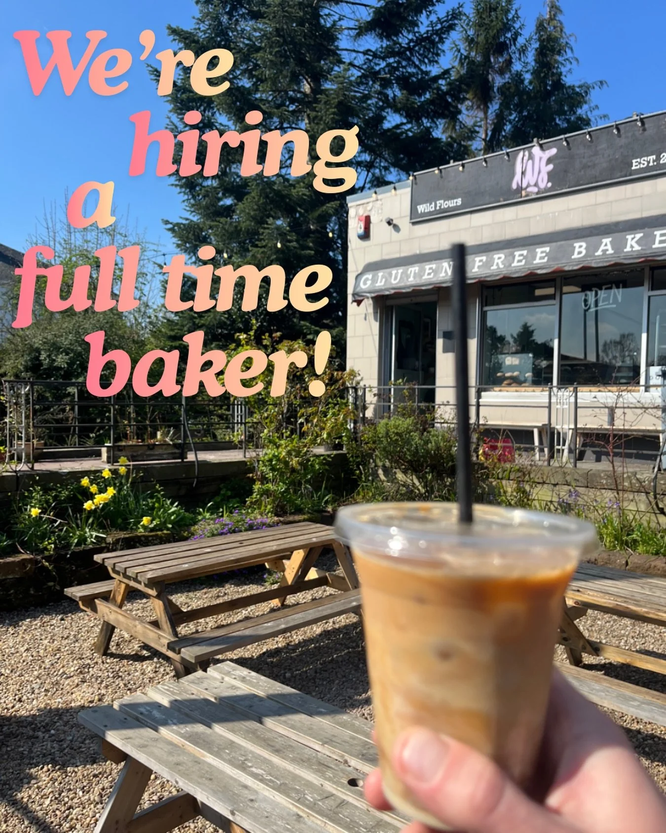 That&rsquo;s right! We&rsquo;re looking for someone to join our incredible baking team

Tuesday - Saturday (starts 7am weekdays, 5am Saturday)

35 hours roughly a week average

Ideally we&rsquo;d like someone with experience and/or relevant qualifica