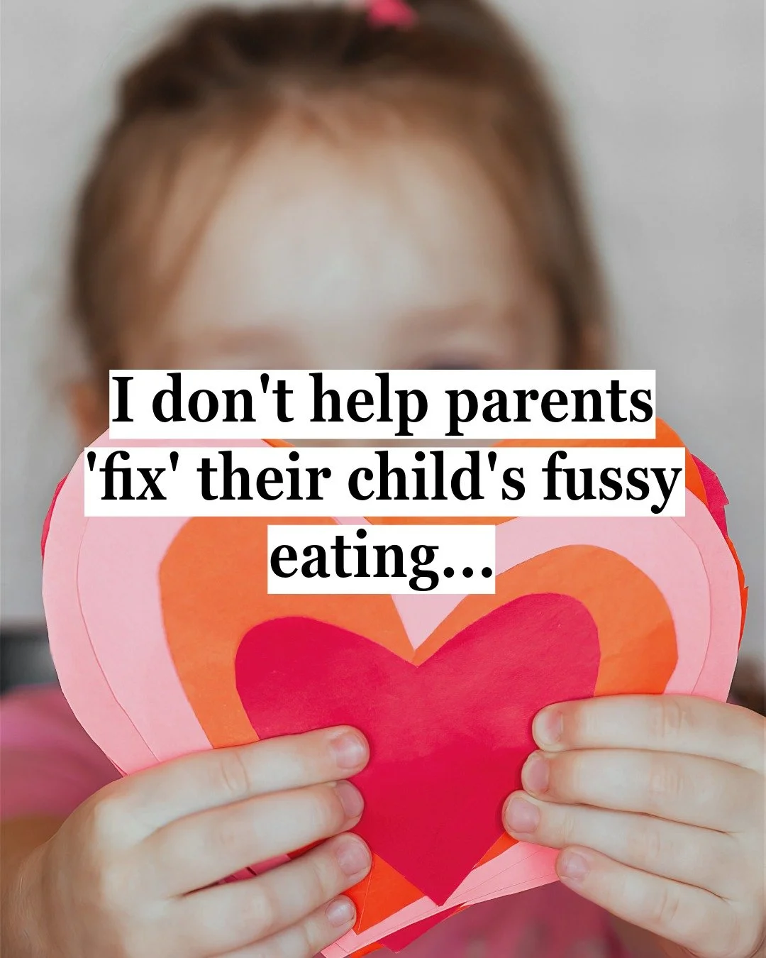 I don't help parents 'fix' their child's fussy eating. That's not really how it works, and trying to fix it usually adds more pressure at the table, for you and for them.

What I do is help parents:

🍽 feel calmer at mealtimes
🔍 get clearer about w