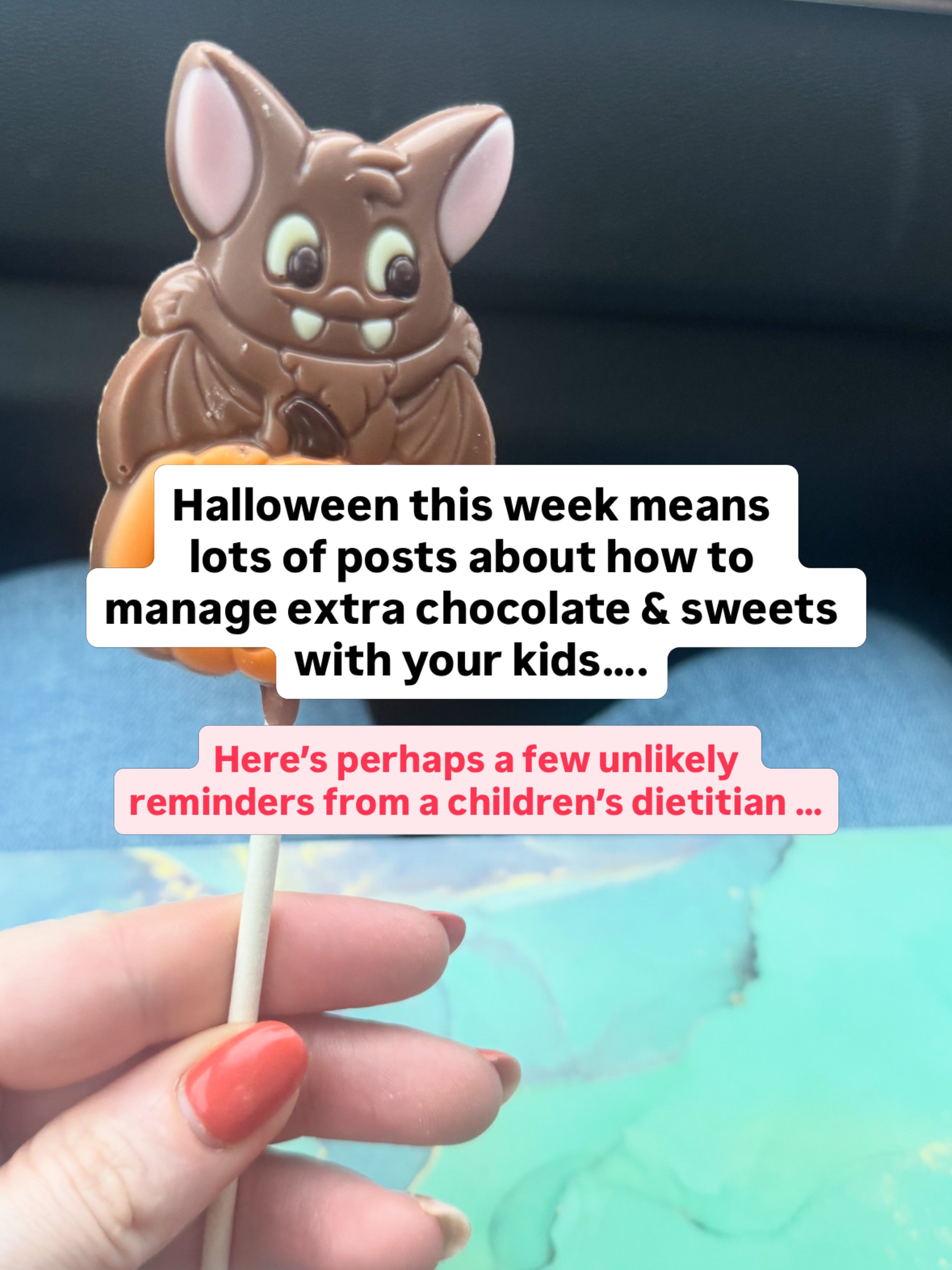 Managing Halloween chocolate and sweets with kids - perhaps not the post you&rsquo;re expecting from a dietitian! 

More than ever I&rsquo;m aware that the noise and advice around feeding children is louder than ever and as parents you can come to th
