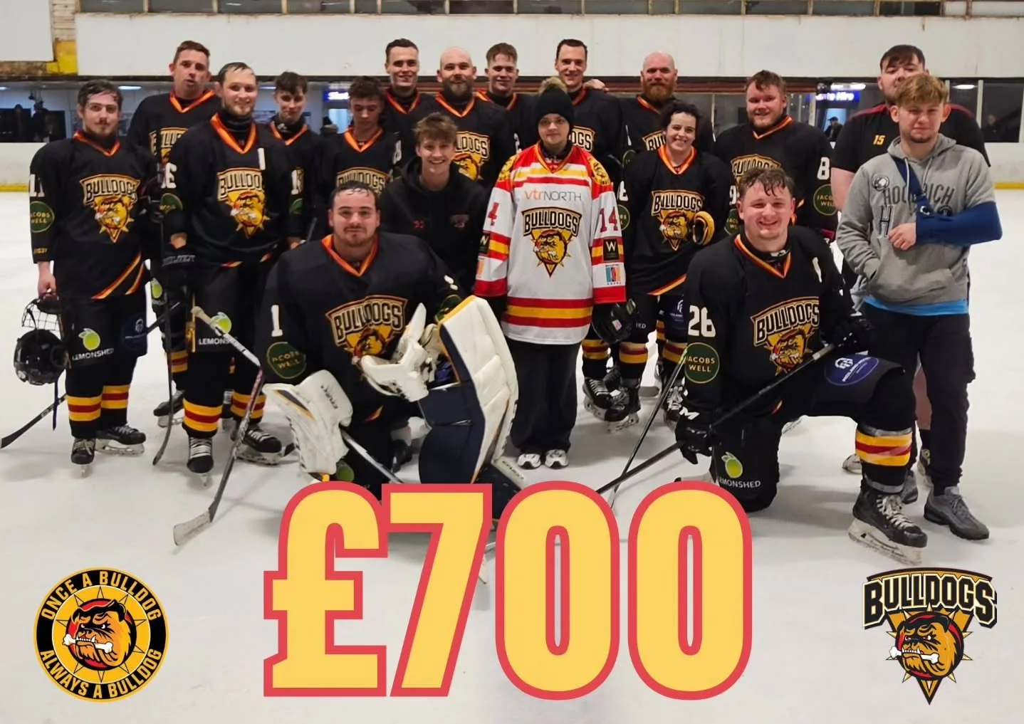 A big thank you to everyone who came down to Sunday&rsquo;s game between the Bulldogs and @coventrynihlblaze - where the aim was to raise as much money as possible for local girl Chanelle Snowden, who was diagnosed with acute myeloid leukaemia earlie