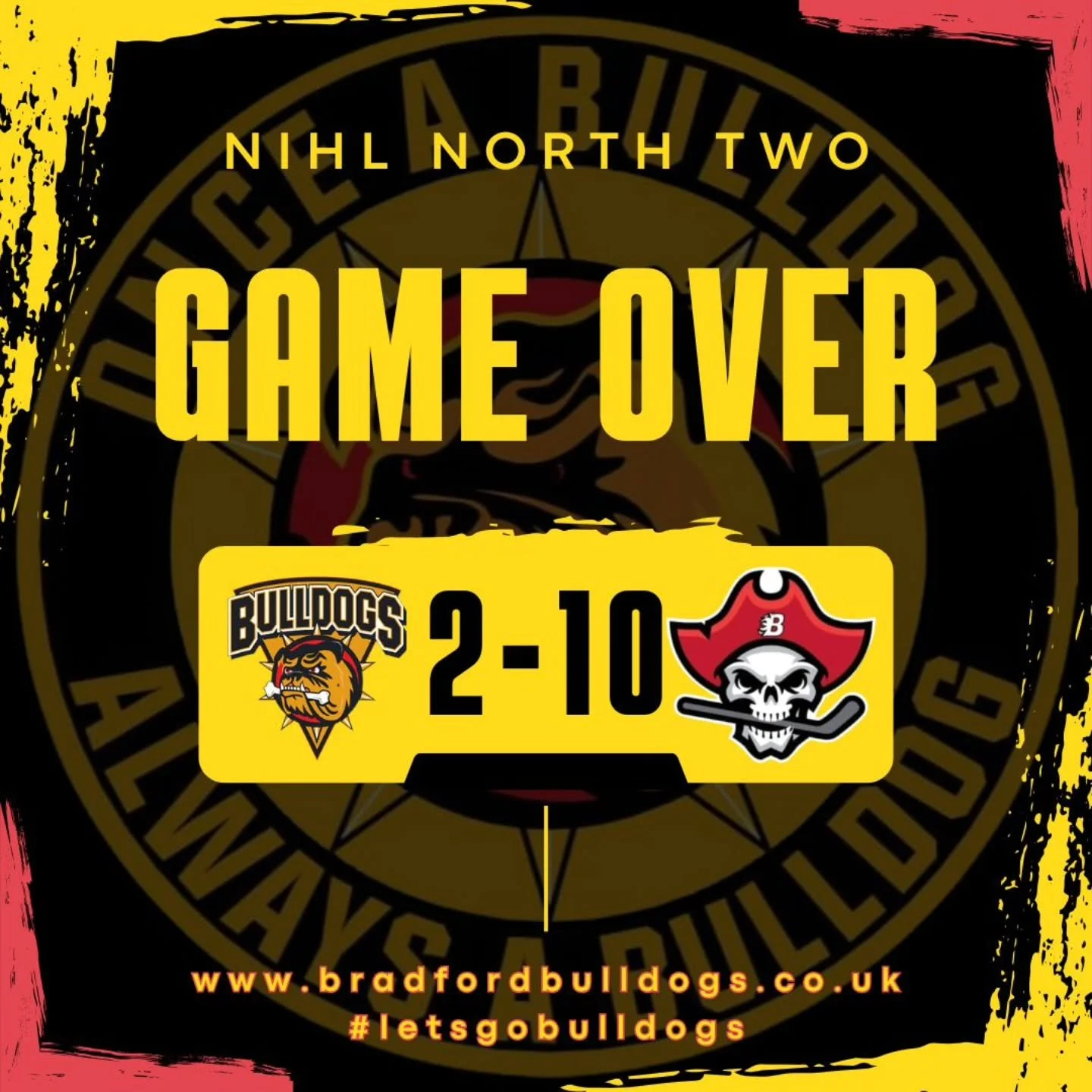 Not to be down at The Pound as Bradford Bulldogs NIHL go down 10-2 to an impressive @billinghambuccaneers team! 

Dogs goals from Ben Darbyshire and Jared Knowles

MPVs - Bulldogs: Abigail Culshaw 💪🏒
Buccaneers: Leighton Wilkinson 💪🏒 

Safe trip 