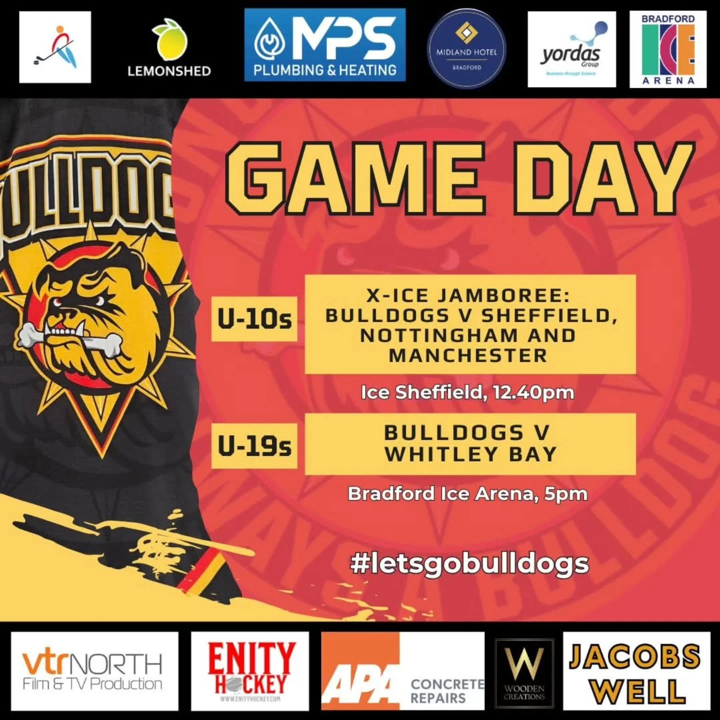 It is GAME DAY for two of our junior teams - the youngest and the oldest! 

🏒 12.40pm 
First up are our Under-10s who head to Ice Sheffield to take on regular X-ice Jamboree rivals Sheffield IHA @hockeymsa and @nottinghamicehockeyclub

🏒  5pm 
Then