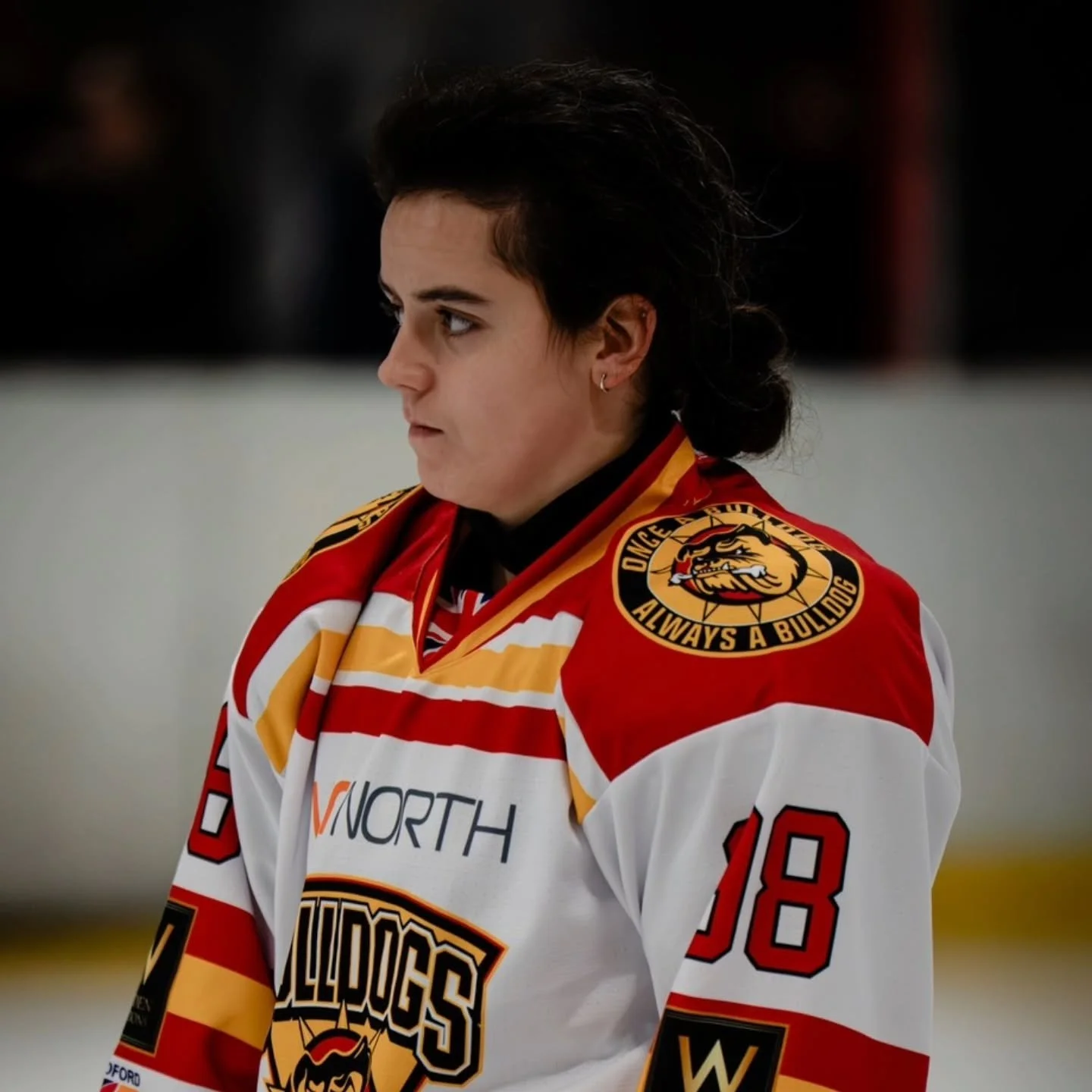 Best of luck to Bulldogs' #98 Abbie Culshaw who is playing for @teamgbicehockey Women in today's World Championship Div 1A opener against Korea in Spain! 💪🏒🇬🇧 

#letsgobulldogs 

📷 @view_from_up_here_photography