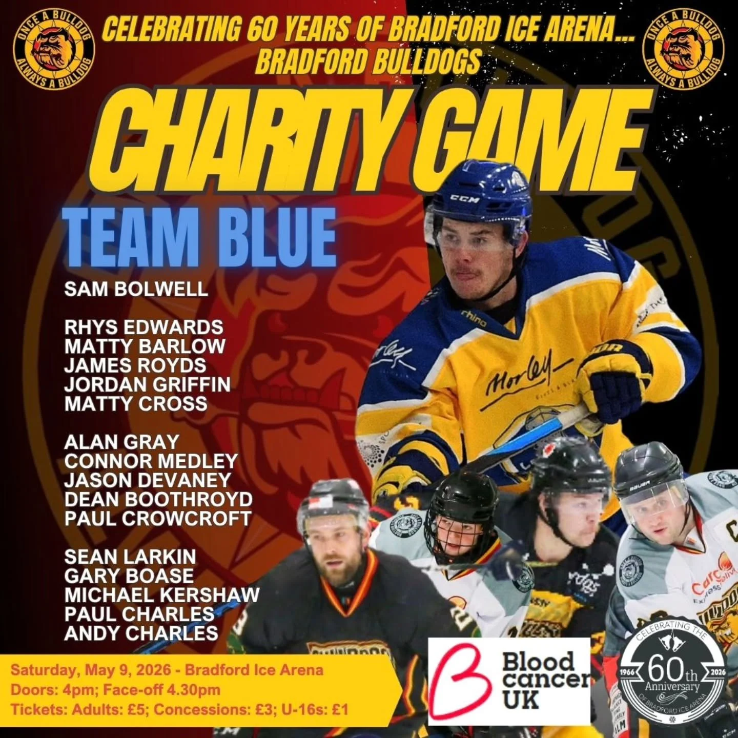 𝗧𝗘𝗔𝗠 𝗡𝗘𝗪𝗦!

We now have the SECOND team for the upcoming Bradford Bulldogs Charity Game in aid of @bloodcancer_uk on Saturday, May 9 𝗖𝗢𝗡𝗙𝗜𝗥𝗠𝗘𝗗! 

The game is also part of the fantastic celebrations and list of events taking place thr