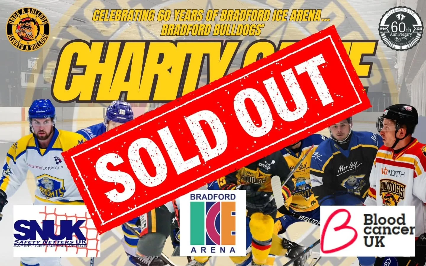 𝗦𝗢𝗟𝗗 𝗢𝗨𝗧 !!

We are delighted to say that all pre-paid admission has 𝗦𝗢𝗟𝗗 𝗢𝗨𝗧 for Saturday&rsquo;s Bulldogs Charity Game at The Pound in aid of @bloodcancer_uk !!

A 𝗛𝗨𝗚𝗘 thank you to 𝗘𝗩𝗘𝗥𝗬𝗕𝗢𝗗𝗬 who has paid for entry to the