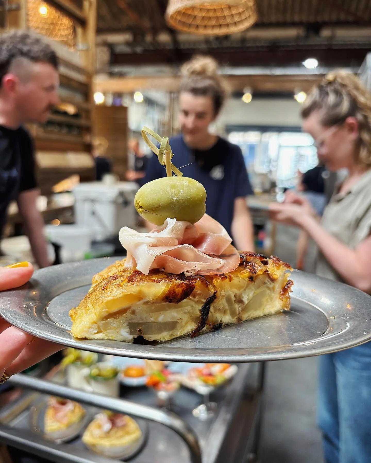 Every Friday and Saturday our Happy Hour Trolley will be wizzing around the warehouse from 4pm to 5.30ish, the idea is that the trolley will be loaded with small plates of food, mini snacks if you will, to be enjoyed with your Happy hour drinks! A bi