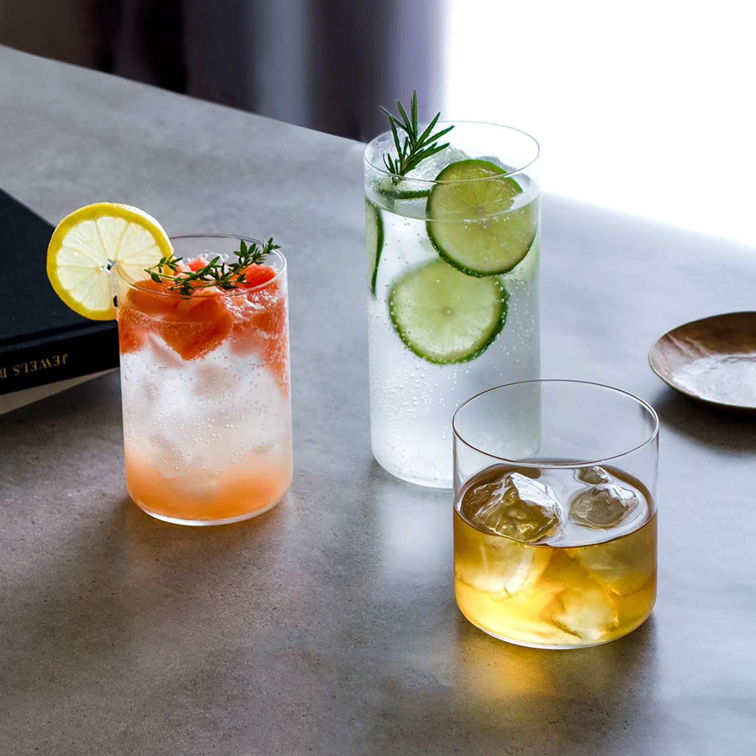 Glas Tumbler Rocks von Toyo Sasaki Glass, Serie Usurai