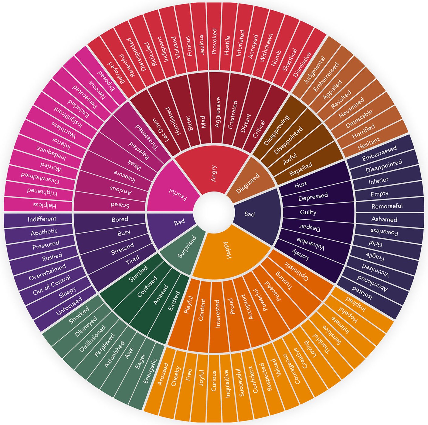 Feelings Wheel from Lesson 03/26/2025
