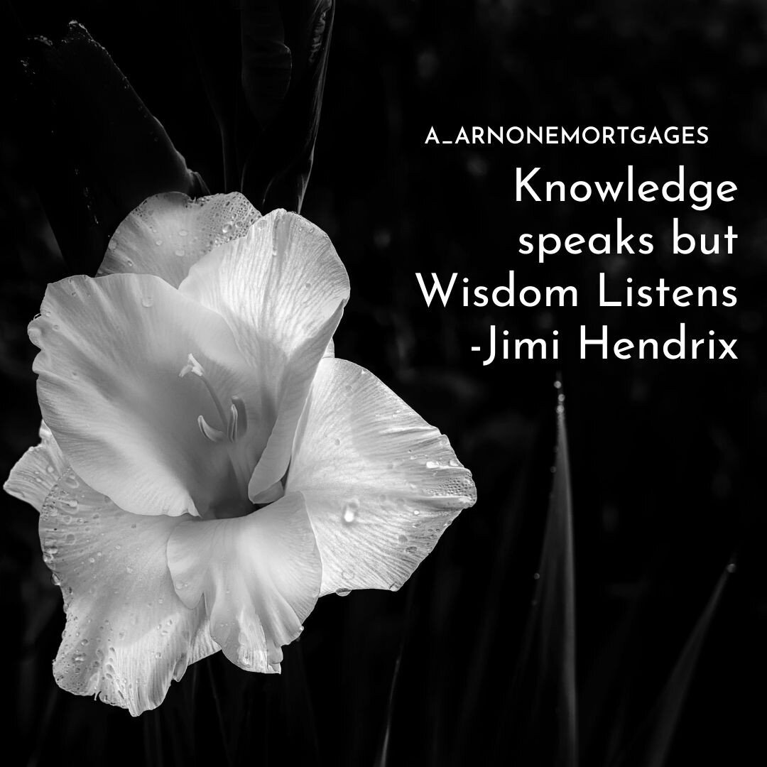 We are back with another #wisdomwednesday Wisdom is about taking the time to truly understand before acting. True wisdom brings peace.
#advice 
#wisdom 
#life 
#knowledge 
#mortgages 
#ontariomortgages