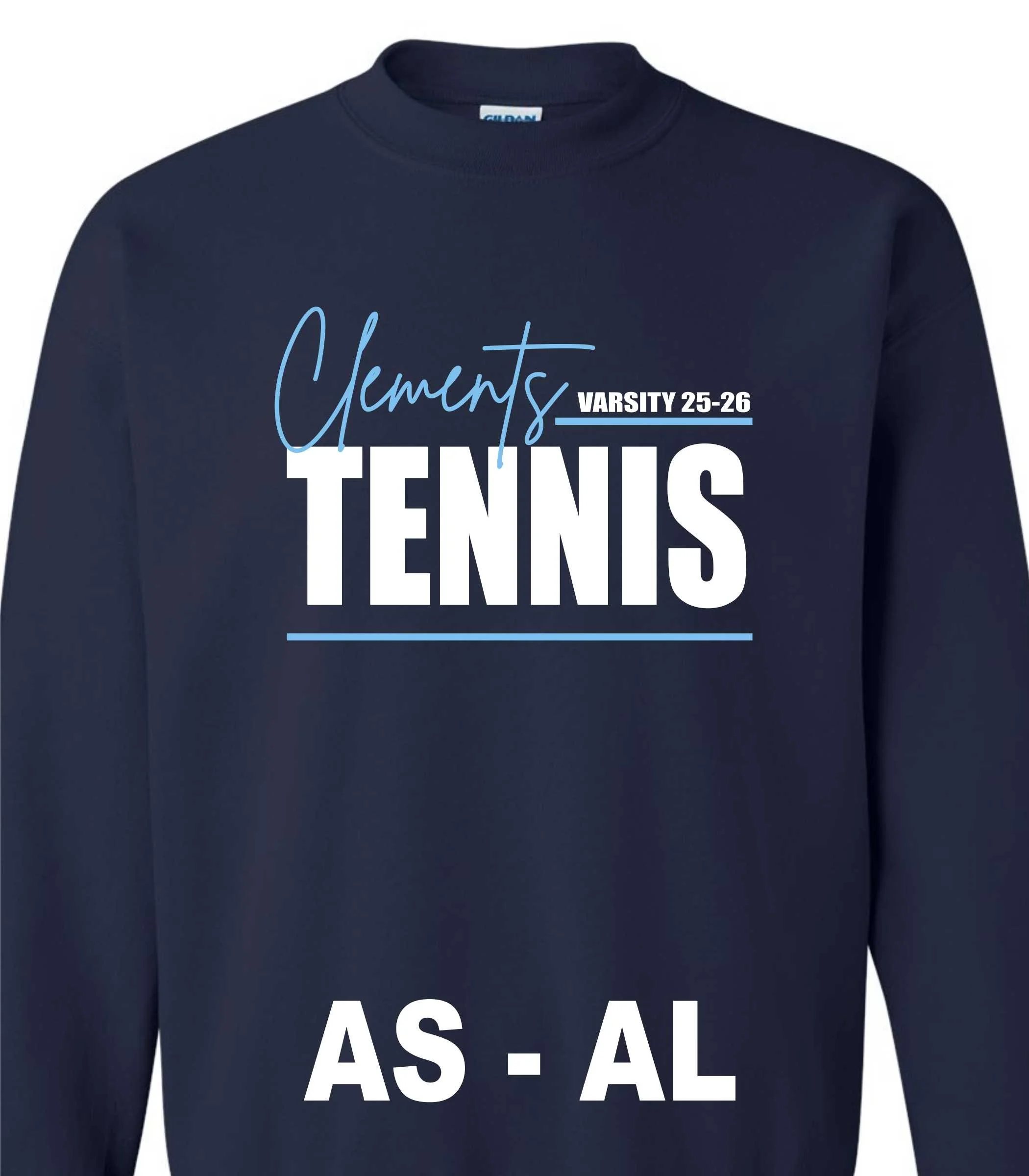 Clements HS - Tennis Fan Shirts - 2025-26 - AdultFrontSweatshirt.jpg