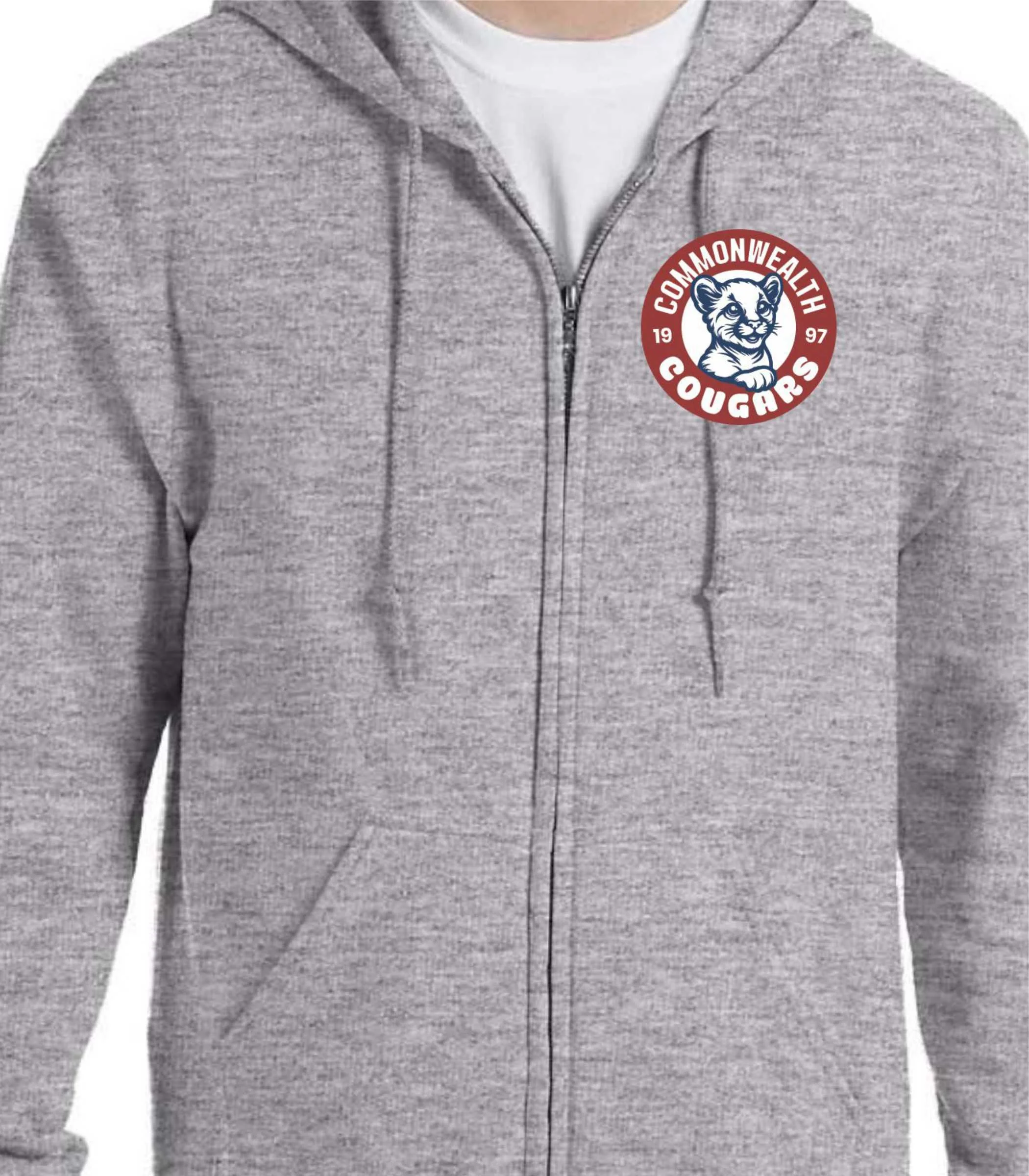 Commonwealth Spiritwear Adult Zip-Up Hoodie