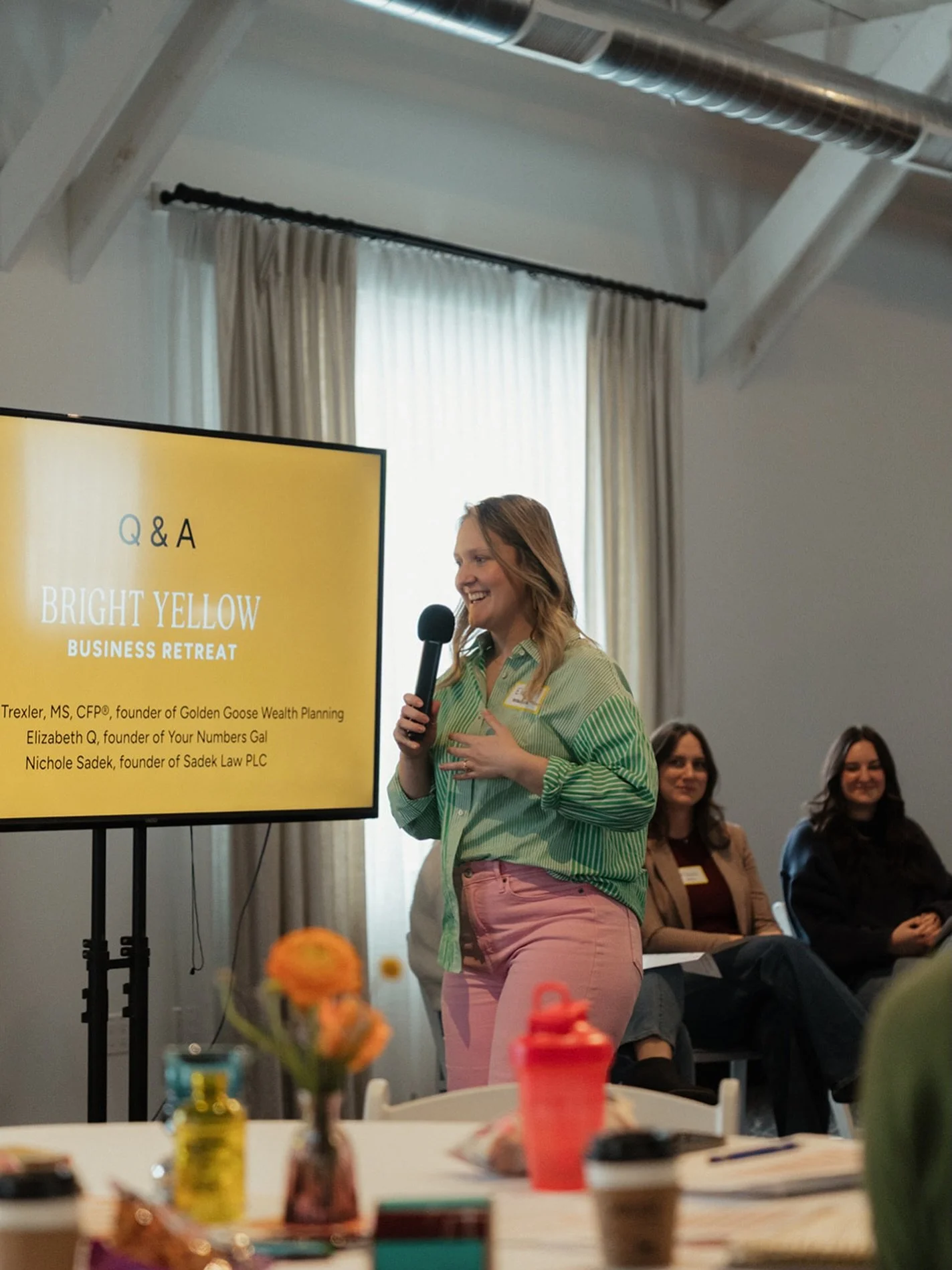 A place to belong at the Bright Yellow Business Retreat 💛

I created this event with connection in mind because business can be lonely.

Start the new year off right with inspiration, new business pals, and real strategies and tools to help grow you