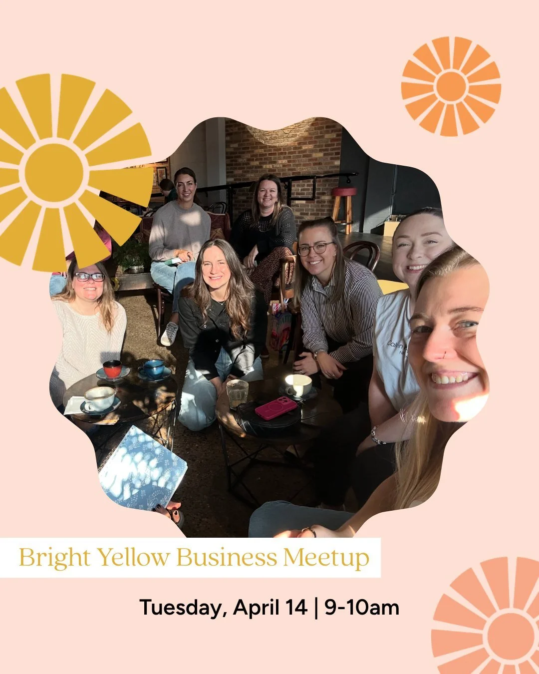 Join me for a Bright Yellow Business Meetup in one week! Tuesday, April 14 from 9-10 am at The Stray 

A meetup for female business owners or those who hope to have their own business! In April we will be chatting about new things in your business...