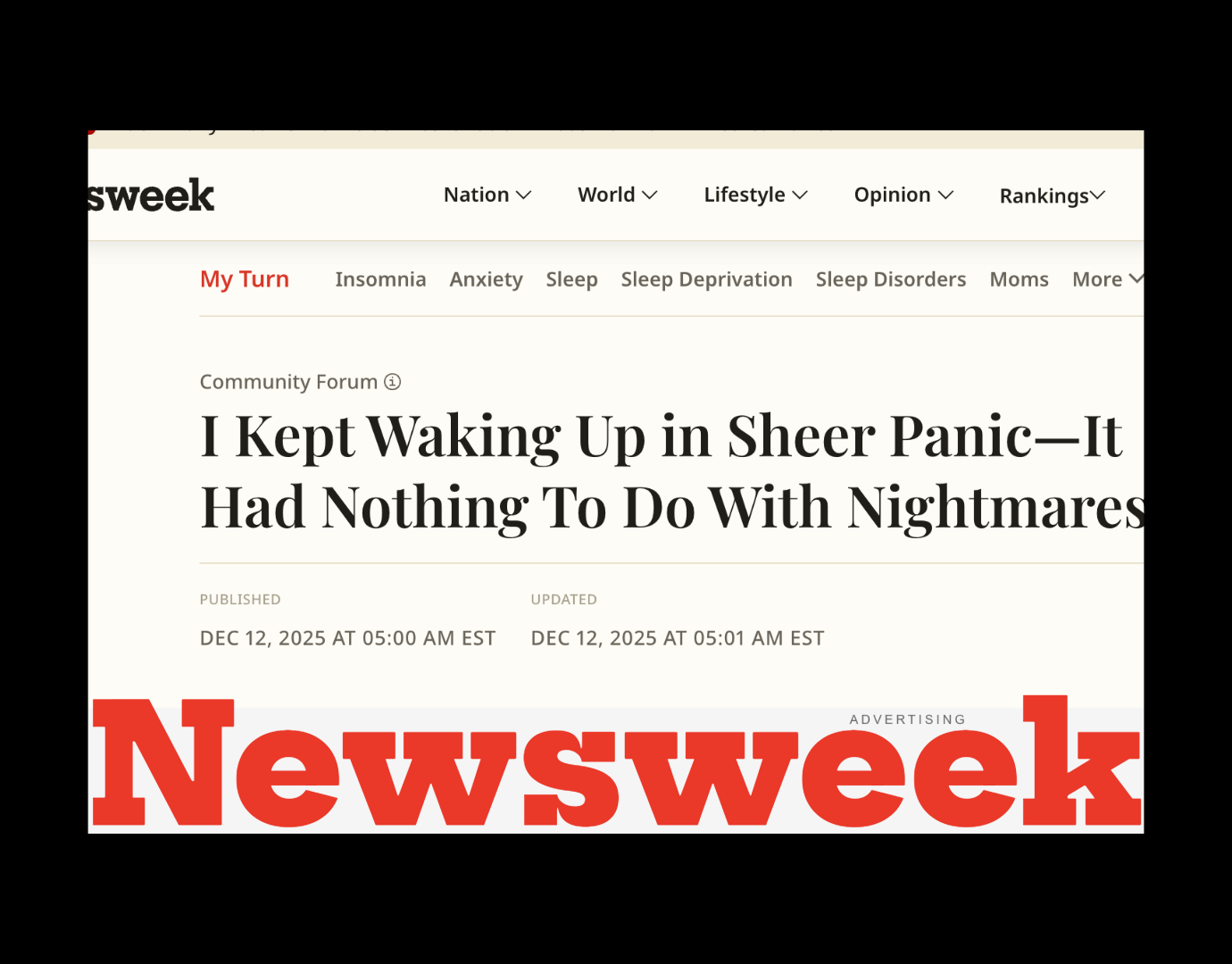 Asha Dore in Newsweek