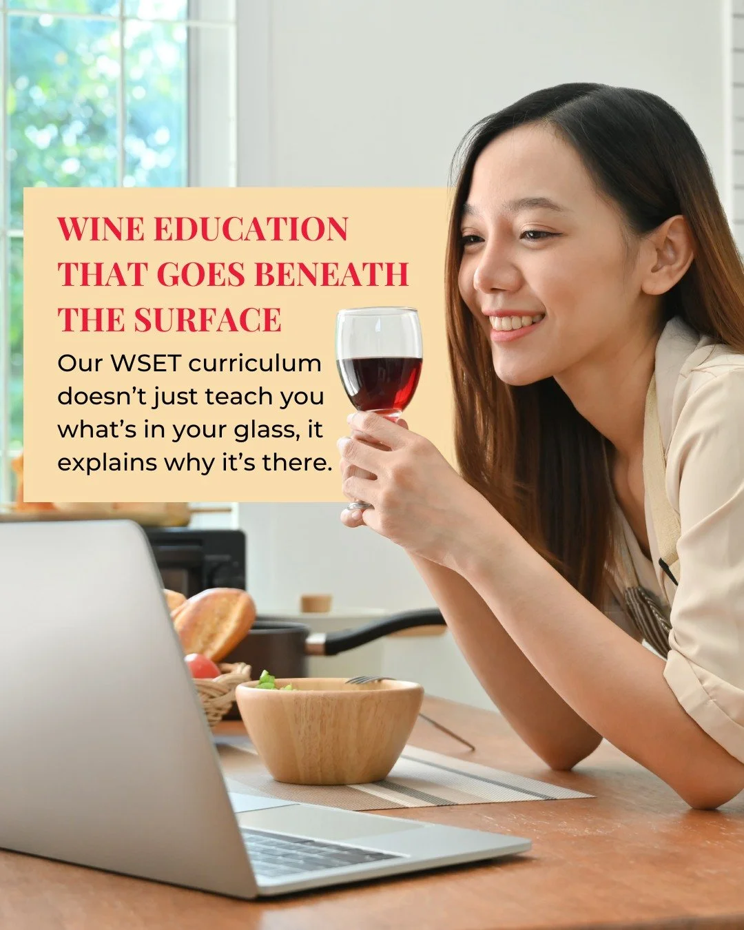 At Adventure in Wine, we go beyond memorizing labels.
We help you decode the why behind every aroma, flavour and style.

Led by Michelle Paris @miche_paris, our WSET curriculum builds lasting understanding from grape to glass.

If you're ready to stu