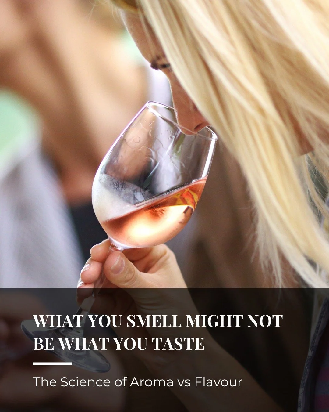 Ever noticed your wine smells fruity but doesn&rsquo;t taste sweet?

That&rsquo;s aroma vs flavour in action.

Your nose and palate detect different compounds and sensations.

Understanding the difference helps you taste more mindfully.
Link in bio.
