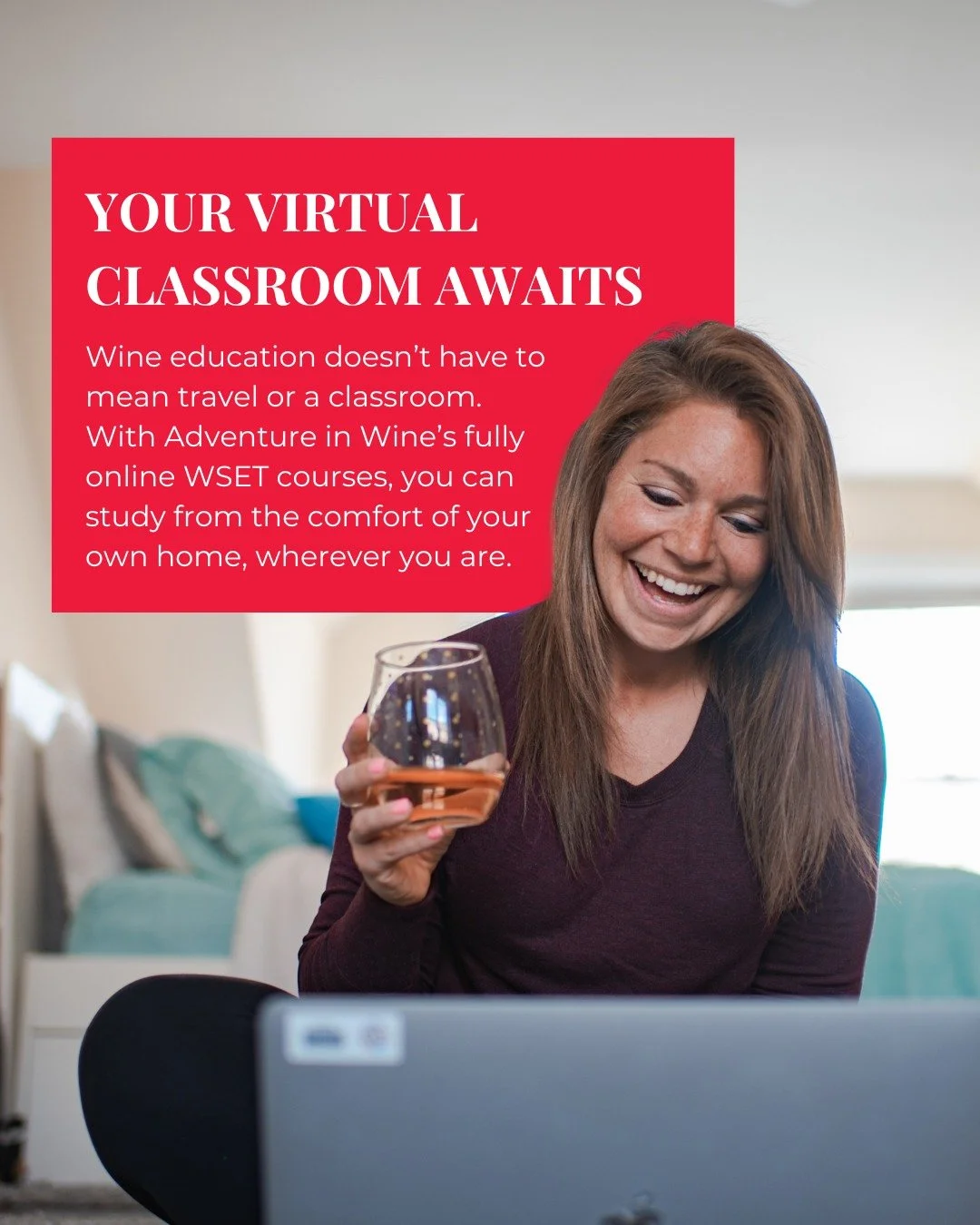Learn wine from the comfort of your home. Adventure in Wine offers fully online WSET courses designed to fit your schedule.

Whether you're starting out or building expertise, you'll get expert instruction and practical tools.

Michelle Paris @miche_
