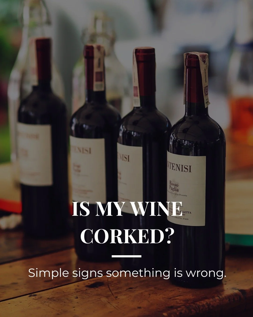 Ever opened a bottle and wondered if something is not quite right. If your wine smells like damp cardboard or a dusty cellar rather than fruit or flowers, it may be corked.

The flavours often taste dull and muted with none of the brightness you expe