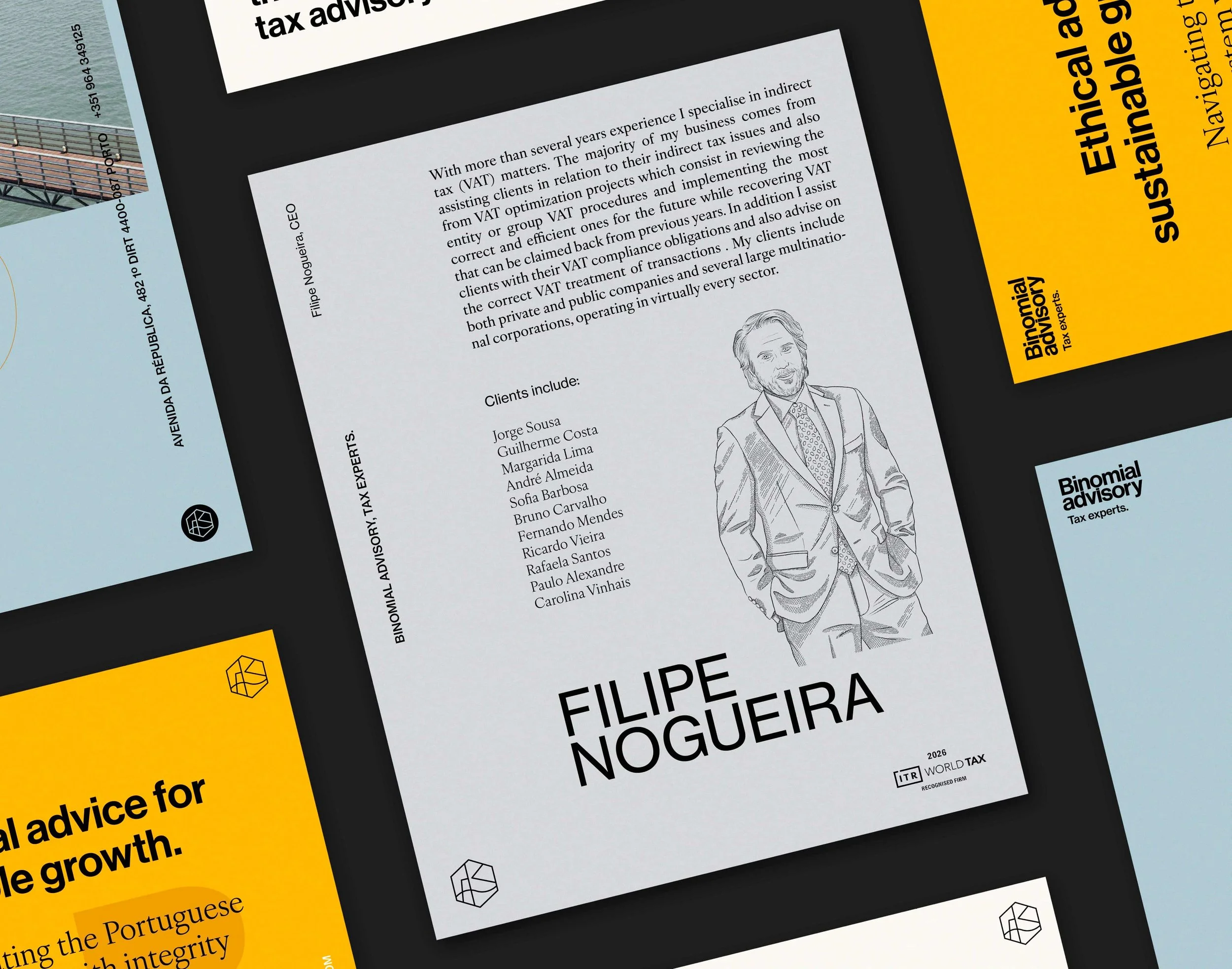 
 
  Binomial Advisory  
  Visual identity for Binomial Advisory. 
 Read all about this case   in our Journal  
  
 






 Institutional 
 Graphic and editorial design 