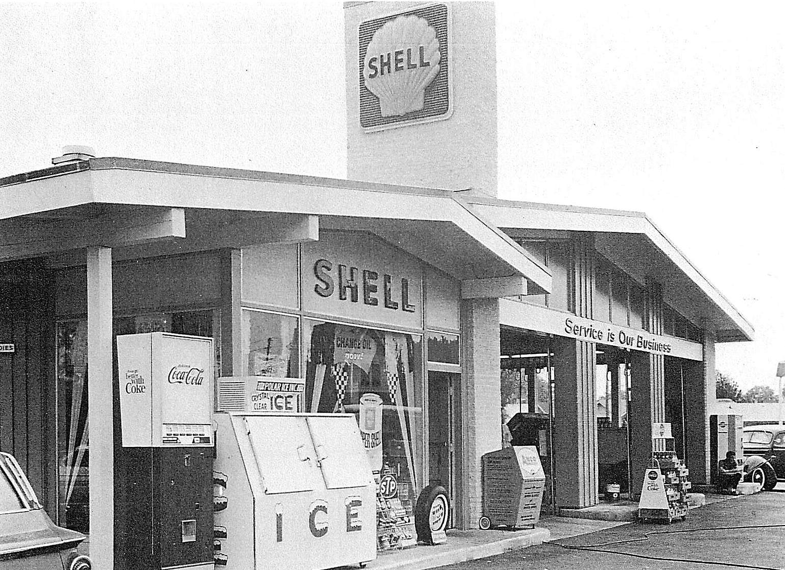 Shell Service Station, 1960's