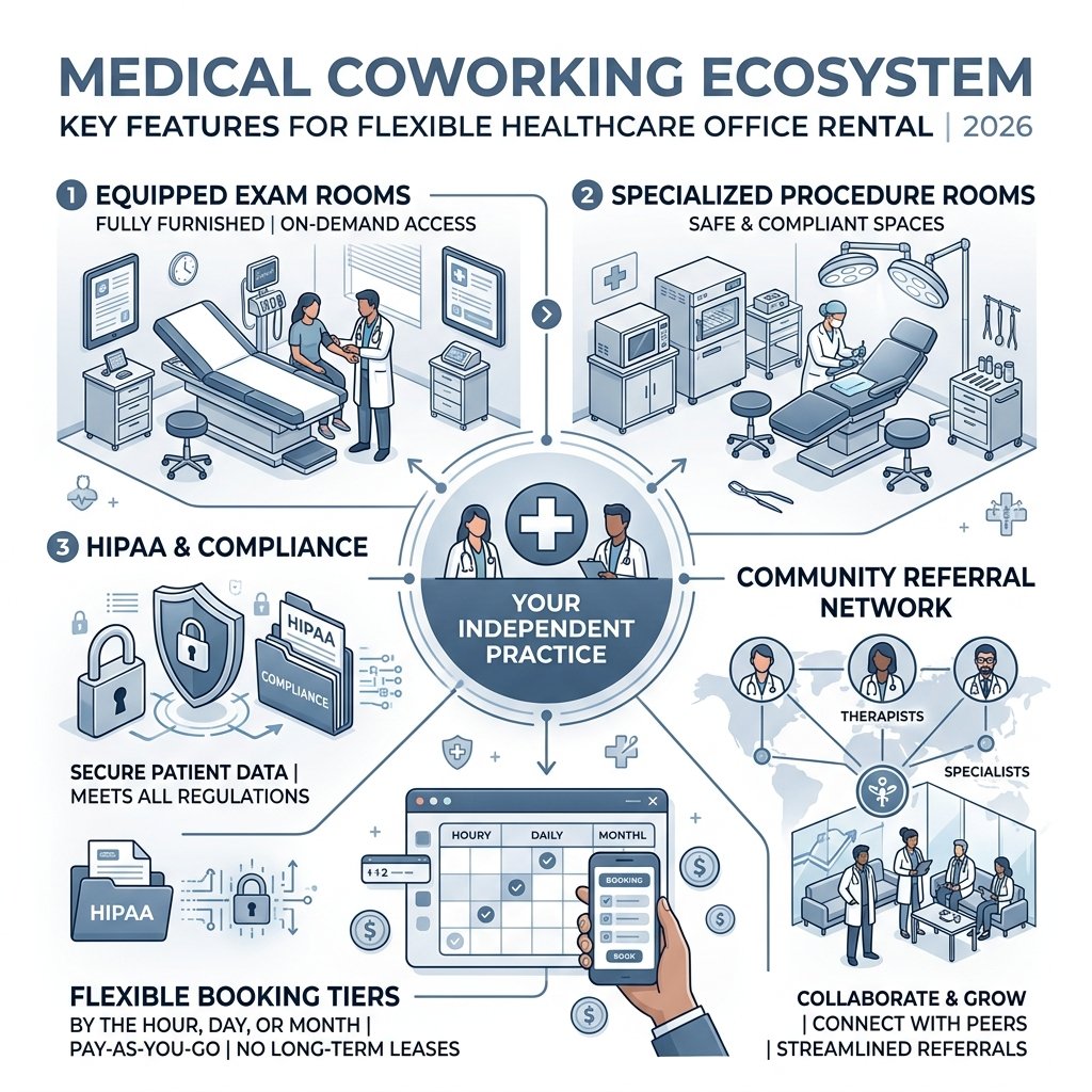 The easy way to book equipped exam rooms