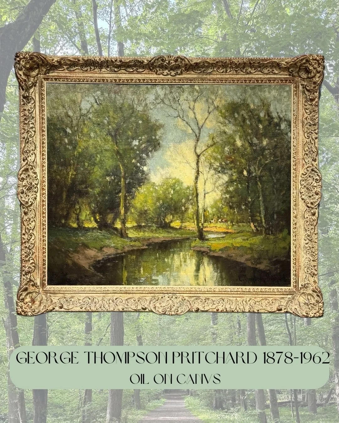 A quiet moment, beautifully preserved 🌿Eerything we love about paintings that invite you to pause and linger.
See this work in person at Antiques Art &amp; Design at Wallace Hall this weekend, where fine art and decorative objects come together in t