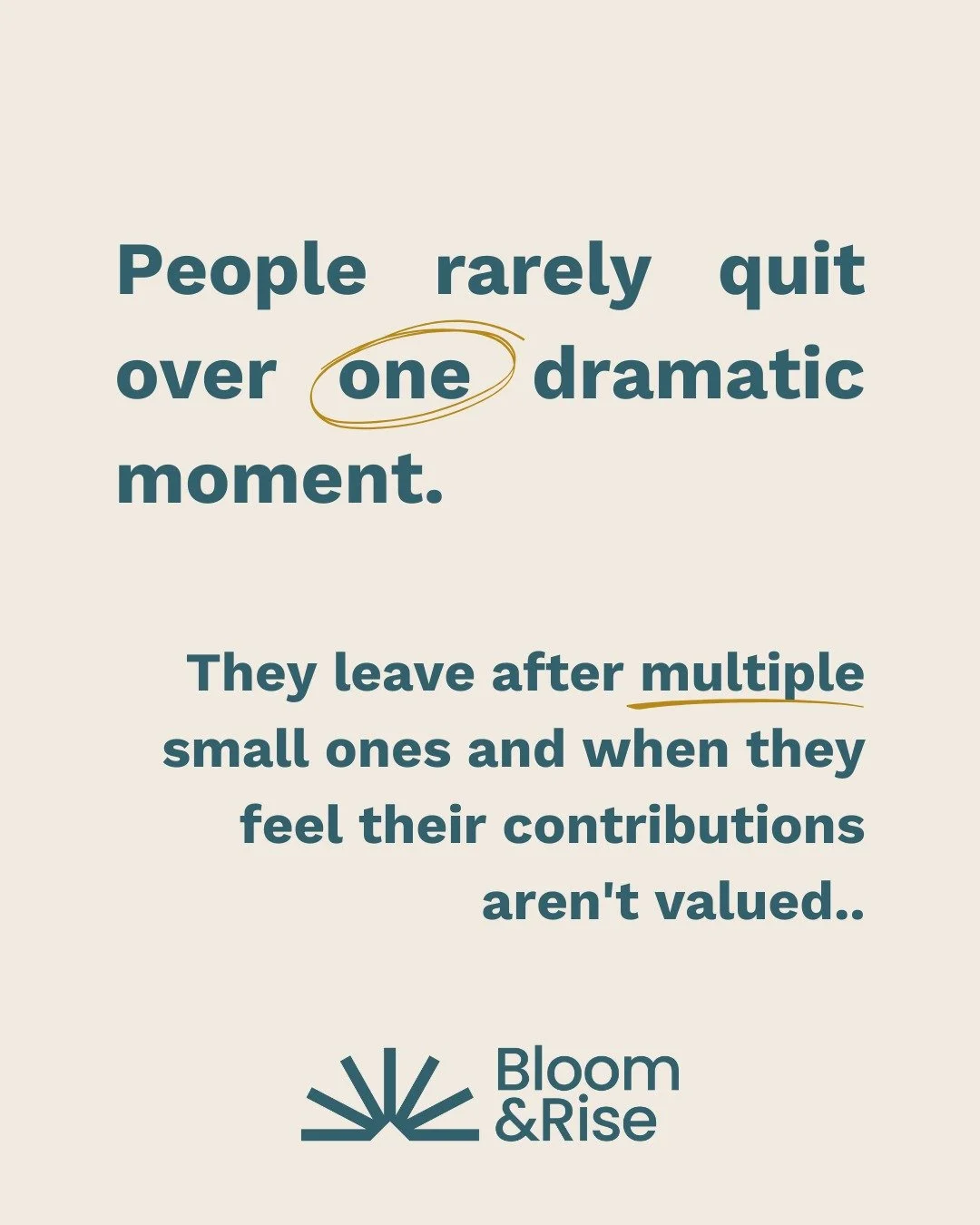 People rarely quit over one dramatic moment.

They leave after hundreds of small ones where they felt unseen or unheard..

Listening is a powerful tool in retaining talent and fostering a positive team culture. By ensuring that team members feel seen
