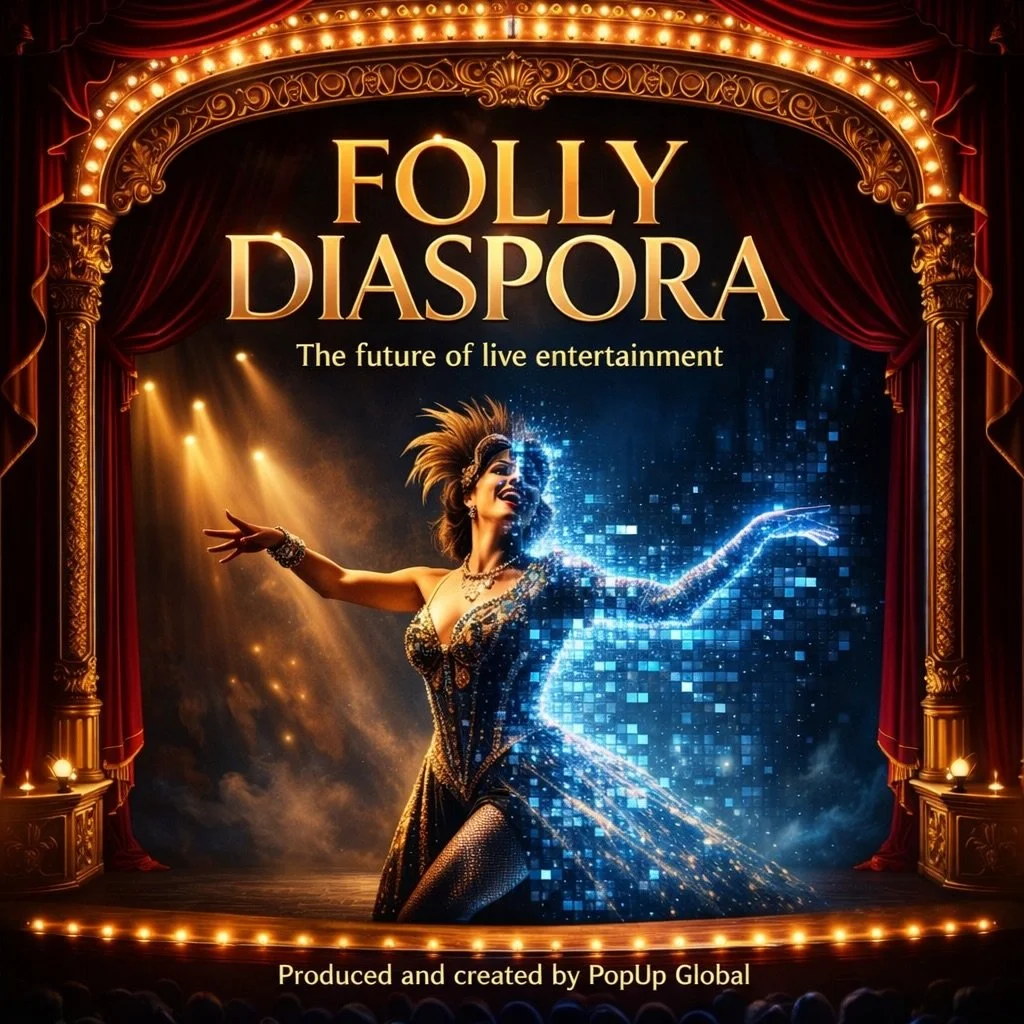 We are so proud to announce the creation of our brand new show FOLLY DIASPORA!! 🙌

For the first time in Pop Up history, we have completely replaced our performers and creatives with AI. 

No castings, no rehearsals, no humans required at any point 