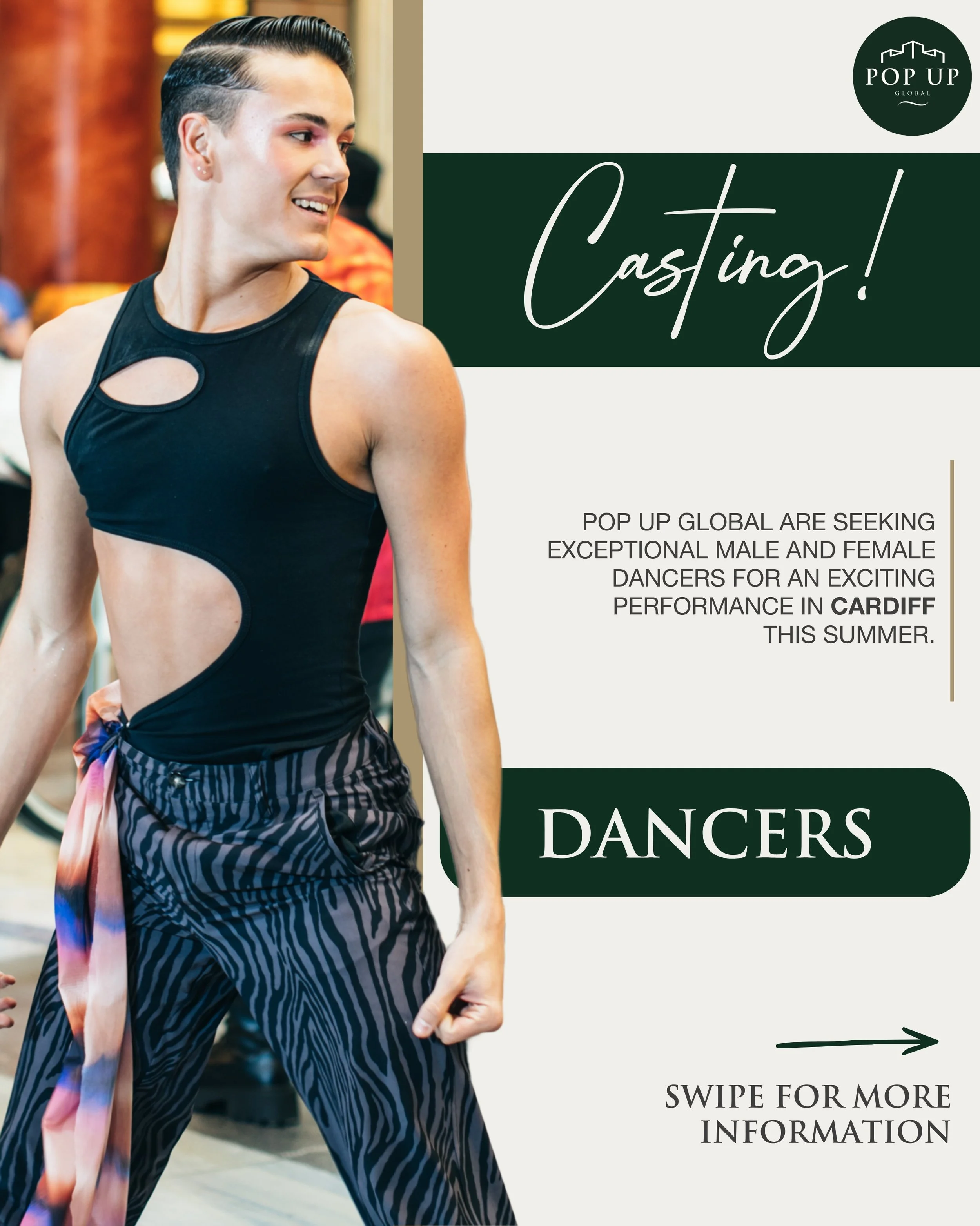 Cardiff, we&rsquo;re coming for you!! 🏴󠁧󠁢󠁷󠁬󠁳󠁿 👀

We&rsquo;re casting commercial dancers for a one of a kind performance in Cardiff this July! 👉

We gon&rsquo; boogie oogie oogie, jiggle, wiggle and dance, like the roof on fire 🔥

🗓️ Rehear