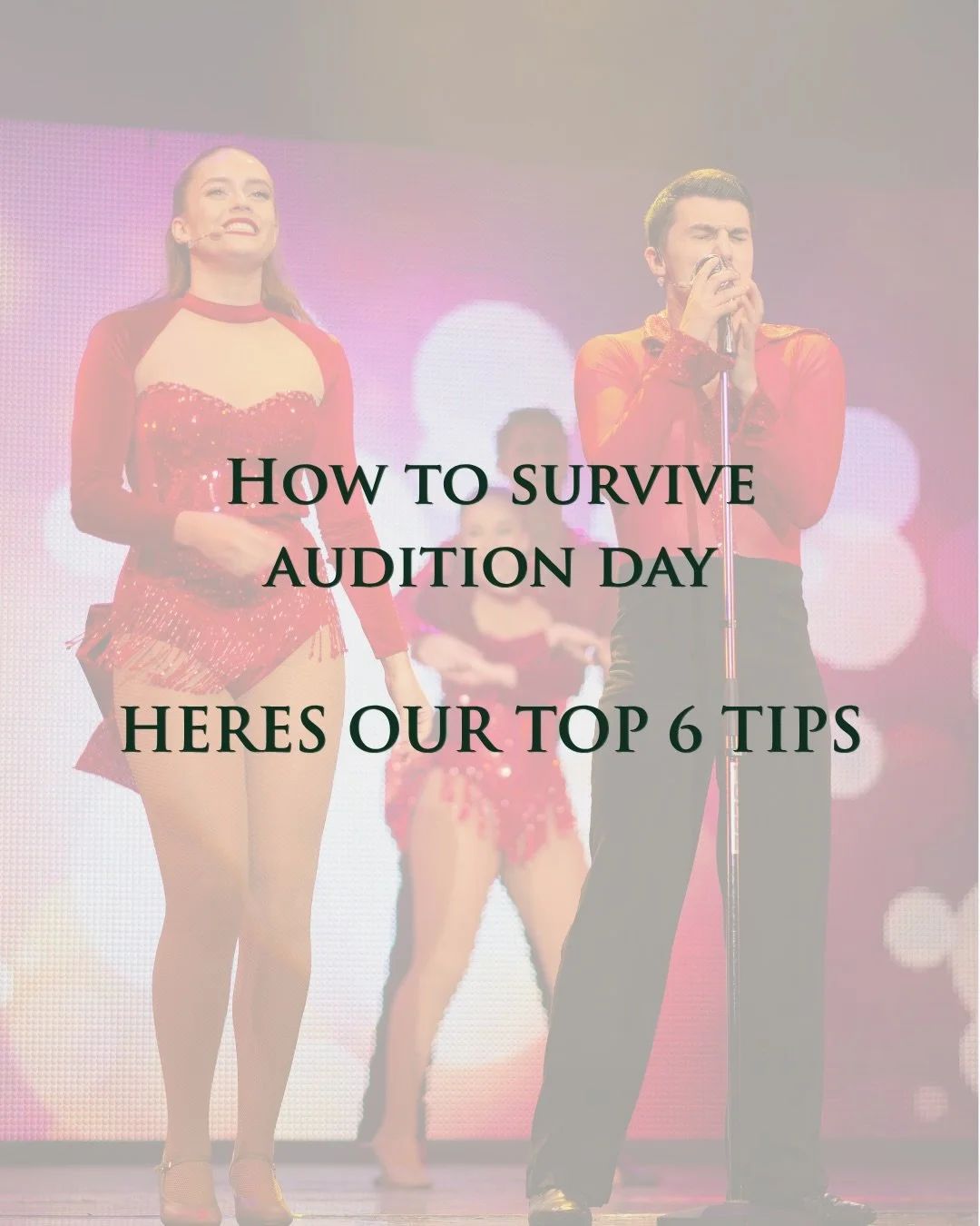 Our Top 6 Tips !👏🏼 Comment &ldquo;AUDITION&rdquo; to get our FREE audition day checklist ! 

#performer #performerlife