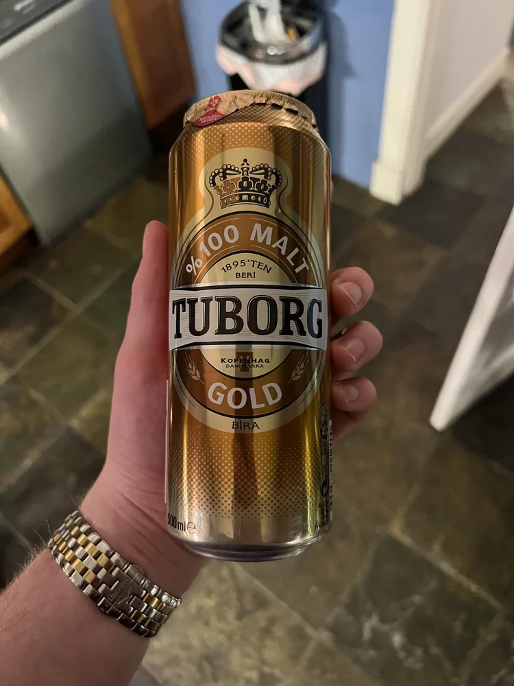 Gold Beer Review Turkish Beer, Born In Denmark — OnlyCans