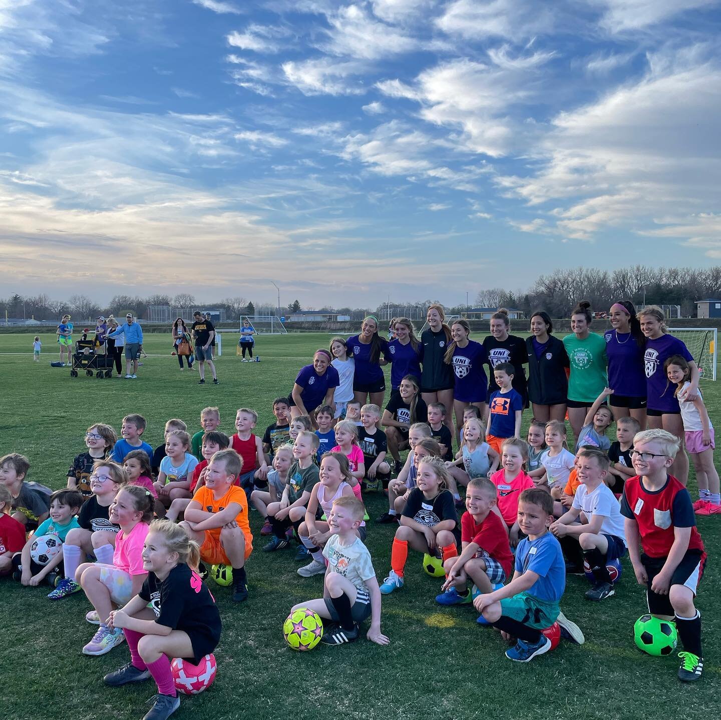 We had our first Kicks 4 Kids of the season Friday night and what a great night for soccer! THANK YOU to our volunteer coaches from UNI Panther Soccer for helping out with our two sessions along with Coach James, Coach Jake, and Coach Jami.
See you a
