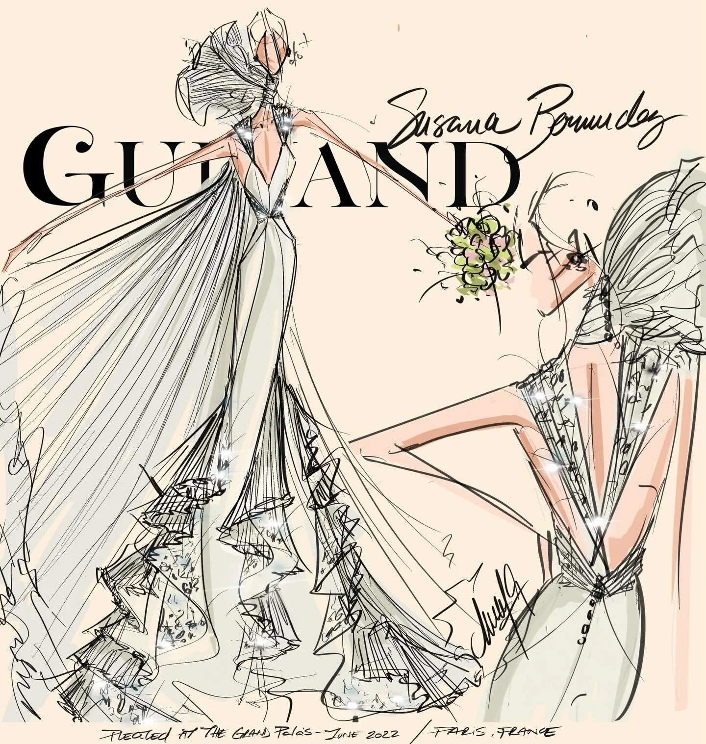 ✨ Nos sentimos honrados de poder crear tantos looks especiales y &uacute;nicos para las novias mas hermosas del mundo. Aqui recordamos el hermoso work-of-art custom inspired en Susana para su big day #OneofOne #GuinandBridal