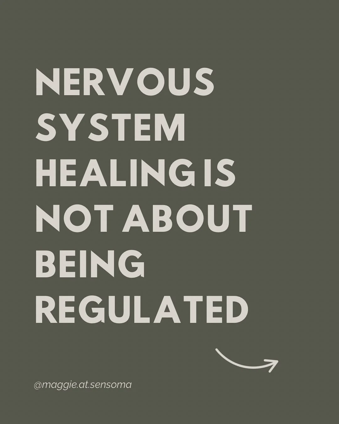 ‼️The most harmful idea you&rsquo;ve been sold by the nervous system healing world? 👇

The idea that the fight/flight/freeze/fawn you experience is bad and needs to be &ldquo;regulated.&rdquo;

✔️Save this post  for the next time you catch yourself 