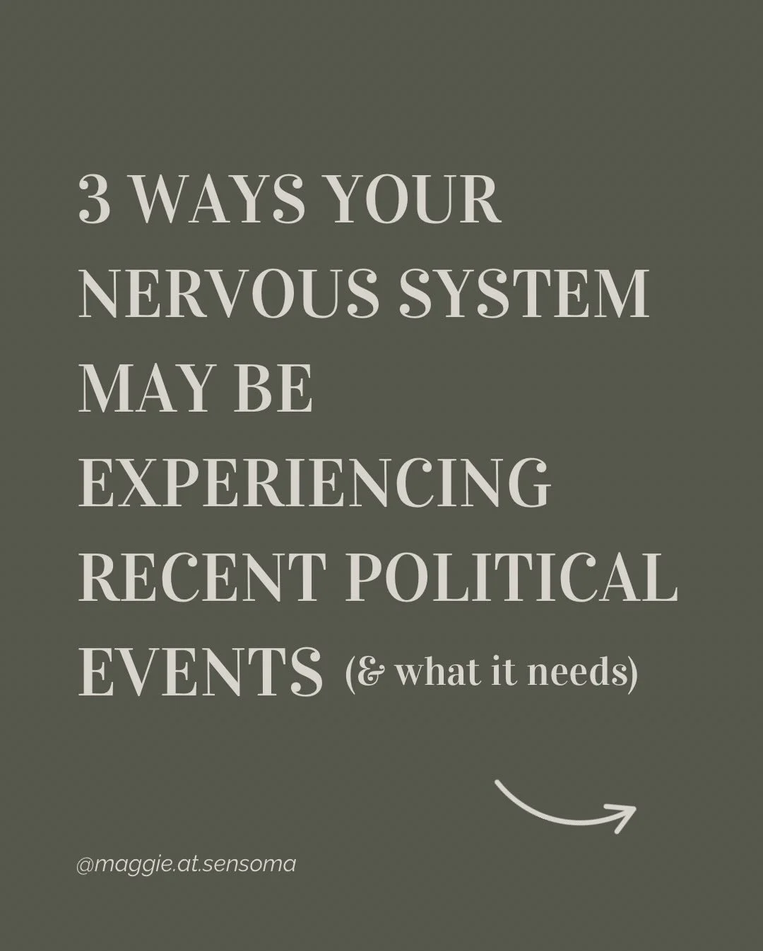 No matter what &ldquo;side&rdquo; you&rsquo;re on, or issues you care about, you need to know this: 

Your nervous system was not built to witness horrific violence around the world on a screen on your phone in real time and over and over again. 

Wh