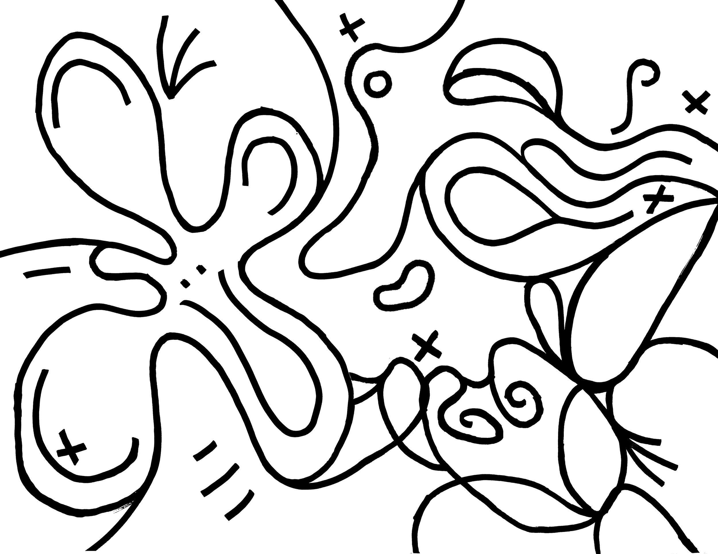 "Flow State", Sharpie on Paper, 2025