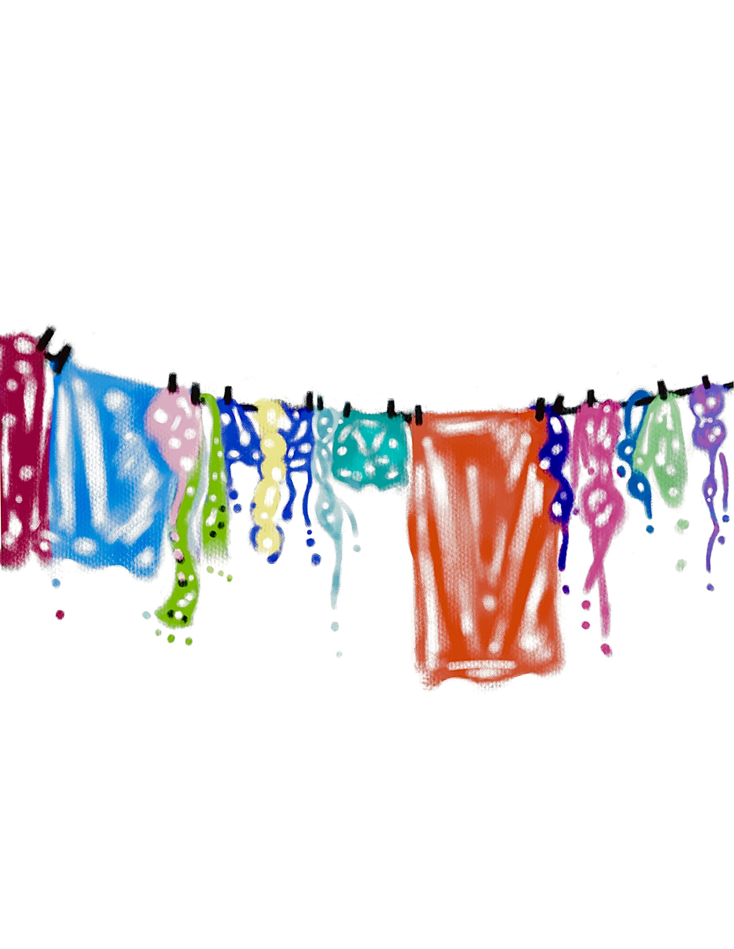 "Clothes Line", Digital Illustration, 2026