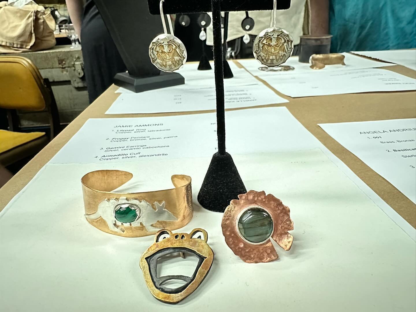 A special congratulations to Geminitoothgemz&rsquo;s co-owner Jamie Ammons for completing her first metal smithing class, and producing/selling amazing art/jewelry at her first showcase. A new chapter for Geminitoothgemz is starting, so stay tuned. #