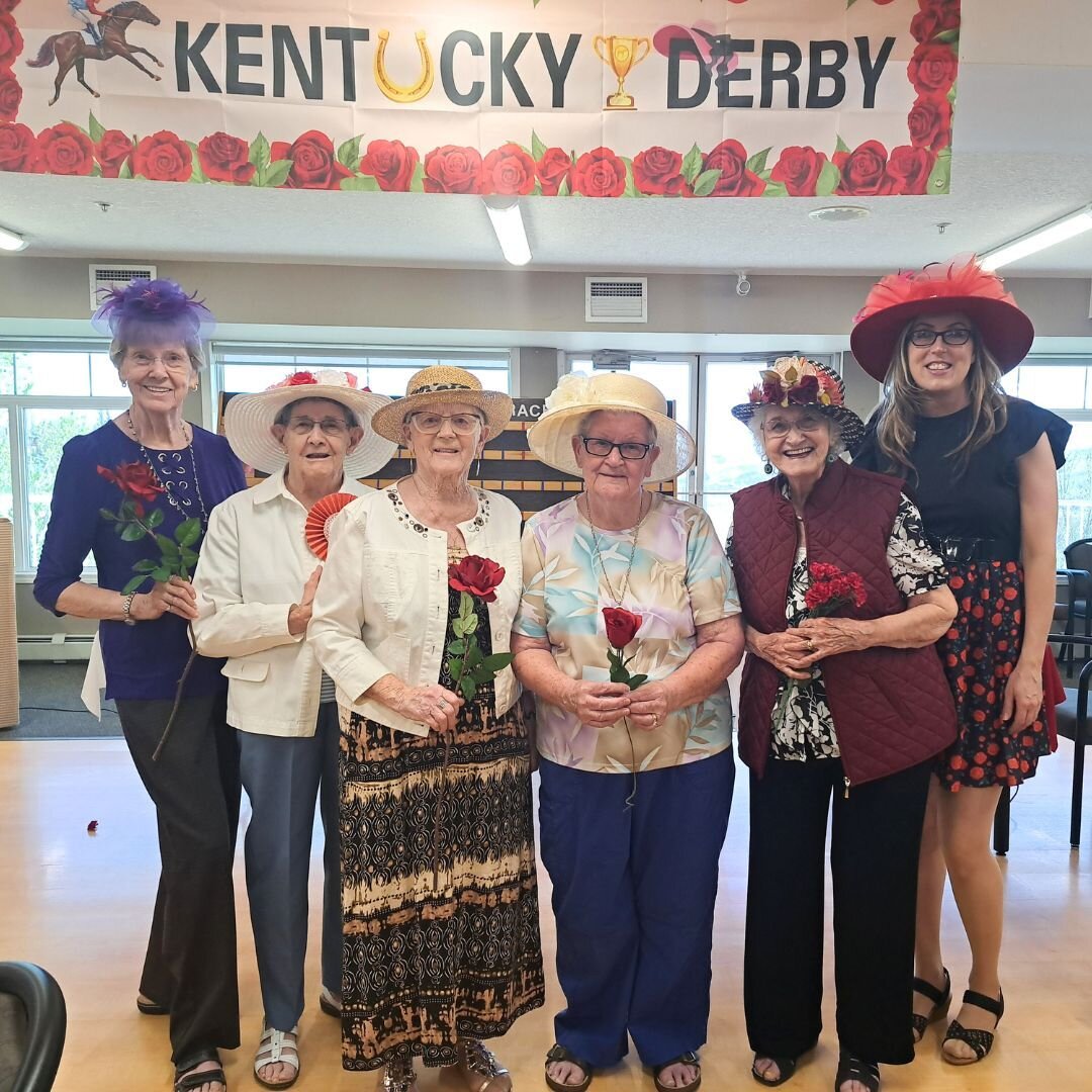 Saturday was the Kentucky Derby and the real winners were the residents who dressed up for the occasion! 
👒🏇🏆🌹
#SeniorLiving #Seniors #Lethbridge #yql