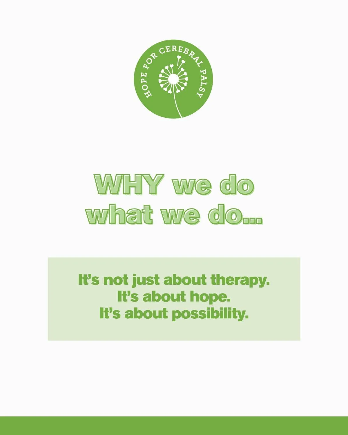 Every tiny milestone matters. 💚

We do this work because we believe in the power of early intervention, the strength of every CP warrior, and the fierce love of the parents who never stop fighting.

This is more than therapy&mdash;it&rsquo;s hope in
