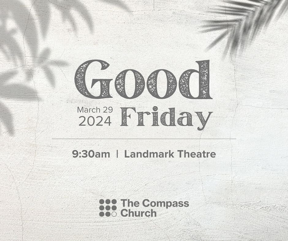 We invite you to join us on Good Friday, March 29, at 9:30am to commemorate the crucifixion of Jesus Christ.

🗓️ Friday, March 29th @ 9:30am
📍 Landmark Theatre (2064 Aurora Blvd, Regina)

According to the New Testament accounts, Jesus was crucified