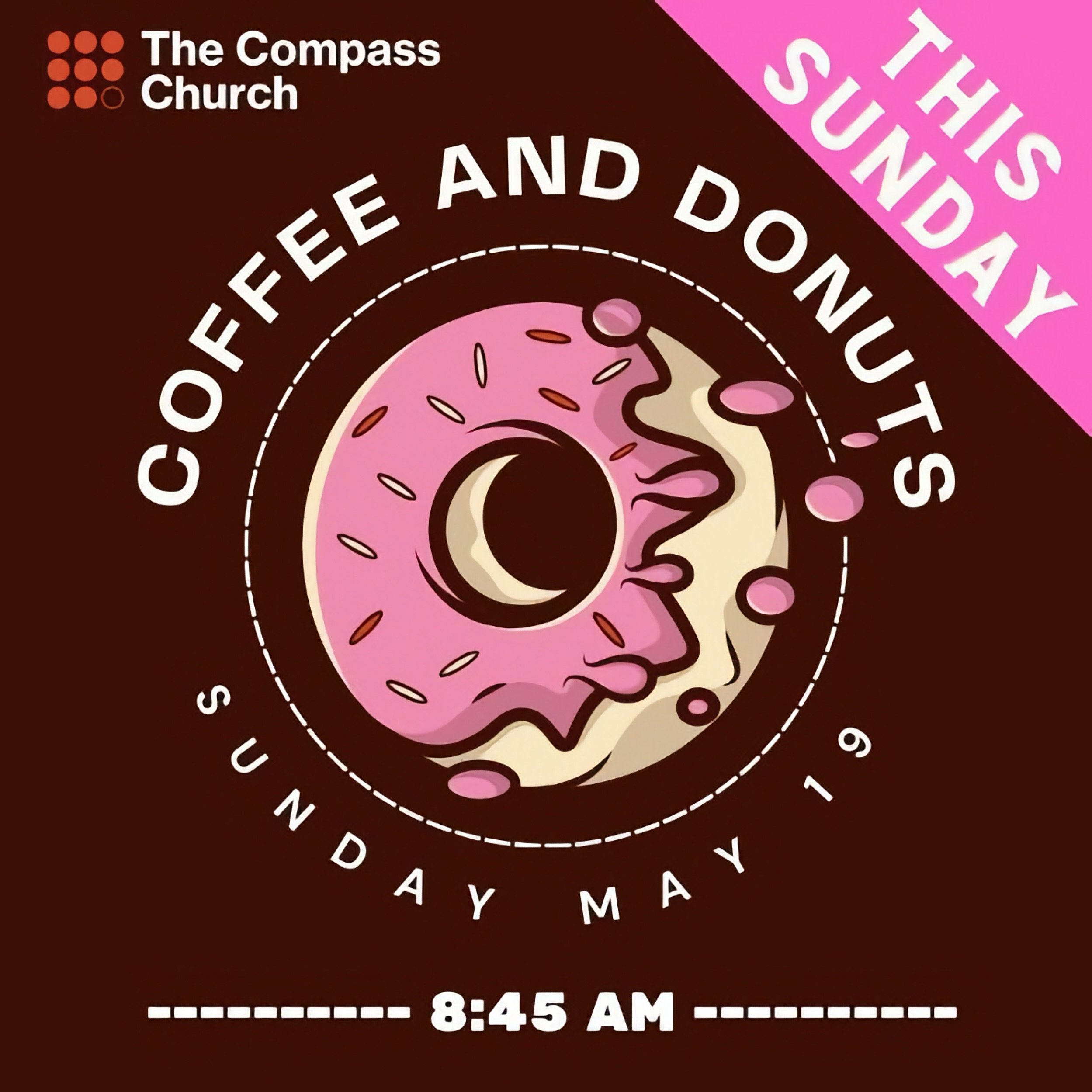 Come join us before tomorrow&rsquo;s Church Gathering for some coffee ☕️ and donuts 🍩 at 8:45am!

We look forward to seeing you tomorrow morning.

#CompassRegina #Regina #ReginaSK #YQR