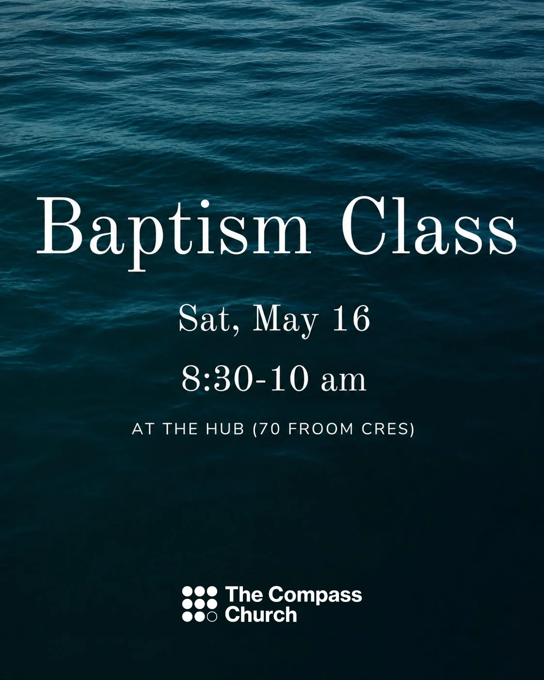 Baptism is a joyful step of obedience for those who have put their faith in Jesus Christ &mdash; a public declaration of new life in Him (Romans 6:4).

If you&rsquo;re a follower of Jesus and haven&rsquo;t yet been baptized, we&rsquo;d love to walk w