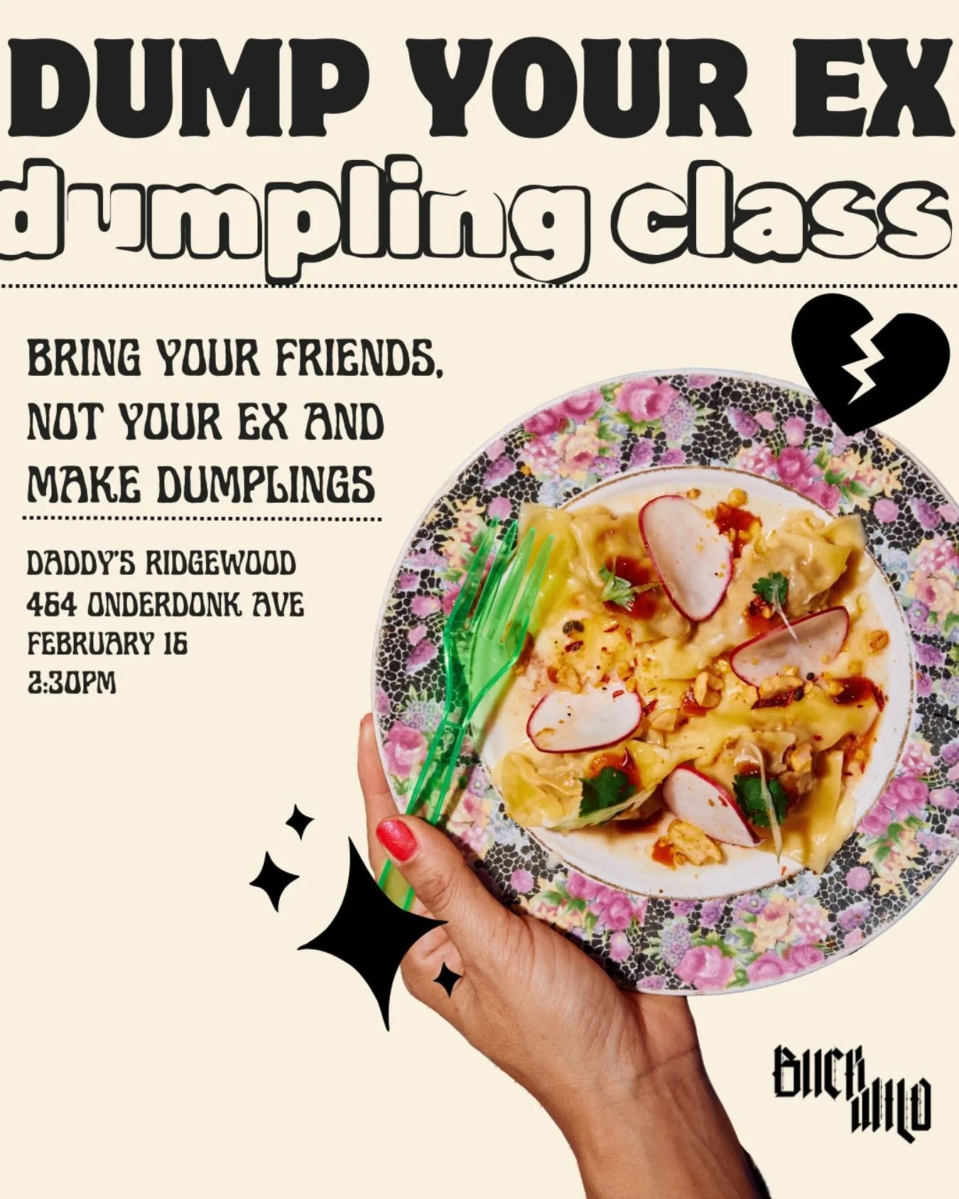Alrightttttt our favorite annual DUMP yr ex dumpling class is back. This time I will be hosting it at @daddys_ridgewood tickets are $25 a pop and come HUNGRY @keith_willmann will be slinging drinks at the bar, to sign up click the link in my bio