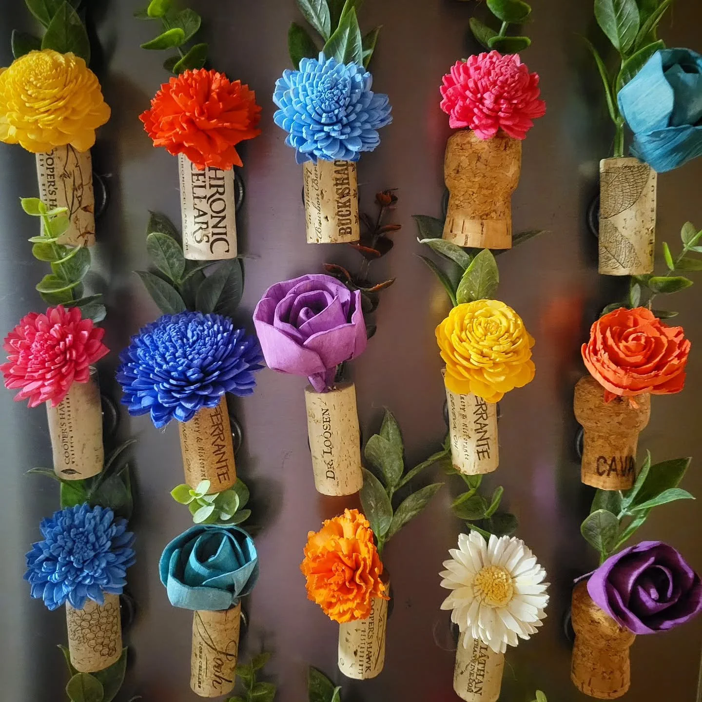 A new batch of wine cork magnets ready for my show in Green this Saturday!

P.S. Thank you to all my friends and family who donate their wine corks to me 🥰 I've sold a lot of these over the years, and my own once impressive cork collection is comple