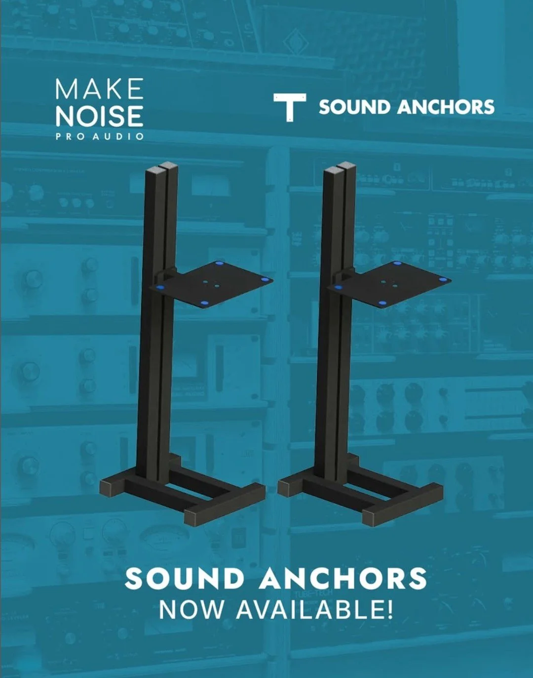 Make Noise Pro Audio, a UK seller of pro audio equipment, is now an official dealer of our products. Welcome @makenoiseproaudio 

#soundanchors #speakerstand #speakersoundquality #improvespeakers #speakersound #montiorsoundquality #monitorstand #make