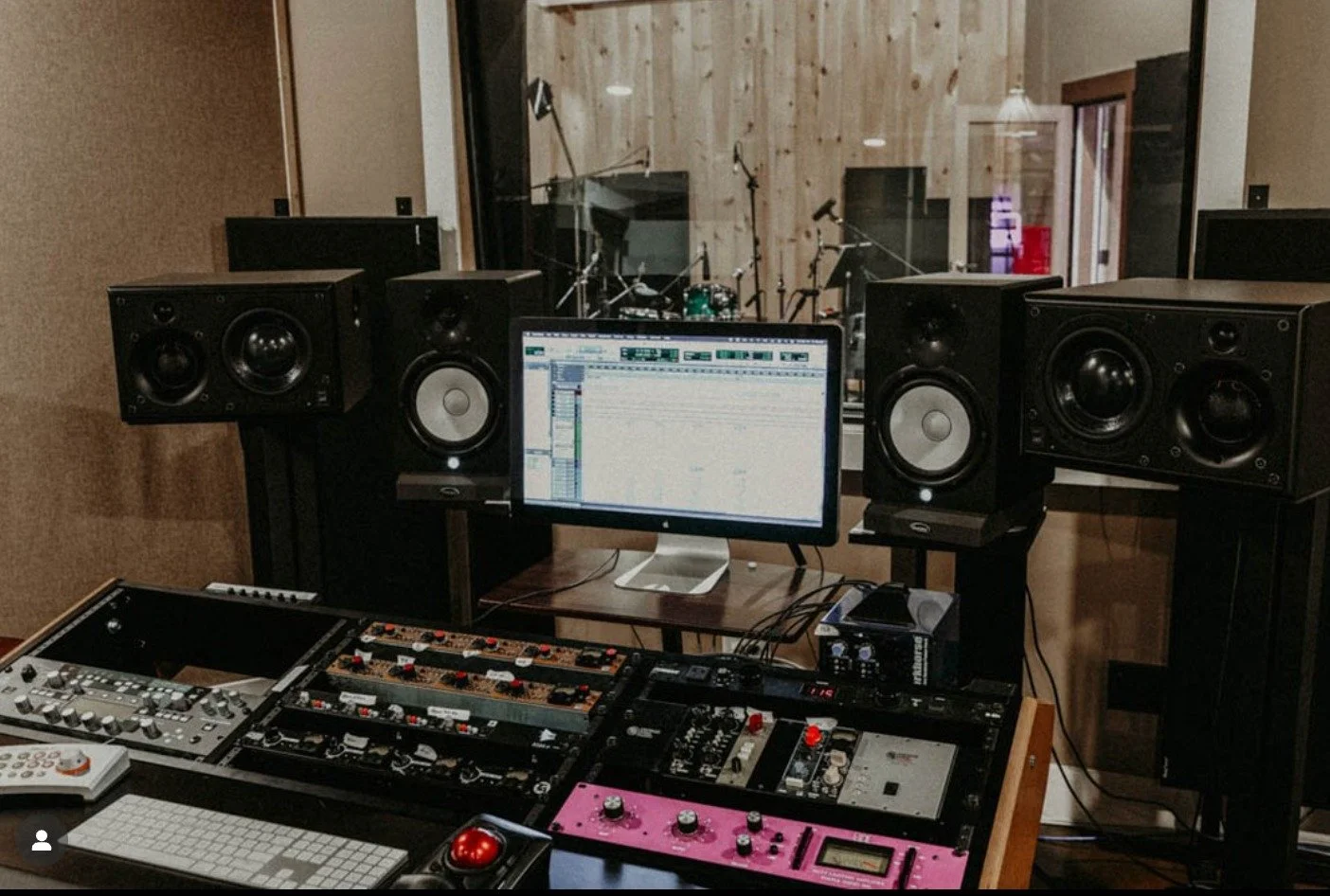Precision matters in a room like this. Speakeasy Recording Studio&rsquo;s @speakeasyrecordingstudio Studio A control room is dialed in with Sound Anchors stands, providing the stability, isolation, and clarity needed for critical listening. When the 