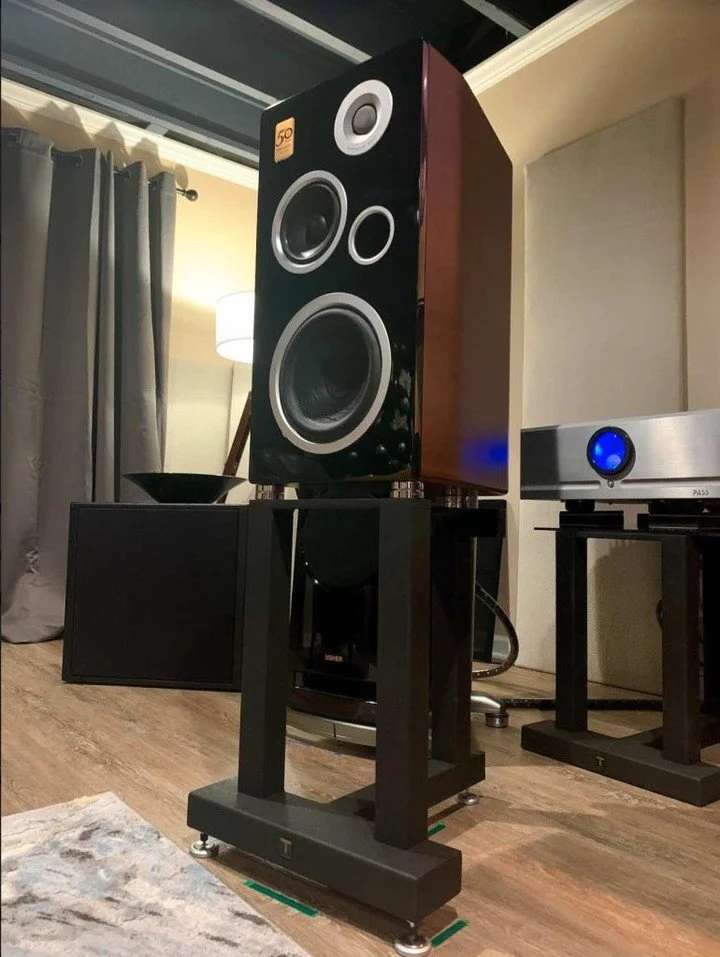 A perfect pairing... the Usher Audio Anniversary UA-50 loudspeakers perched atop our Compact 7 stands. 

#soundanchors #speakerstand #speakersoundquality #improvespeakers #speakersound #montiorsoundquality #monitorstand #makespeakerssooundbetter #spe
