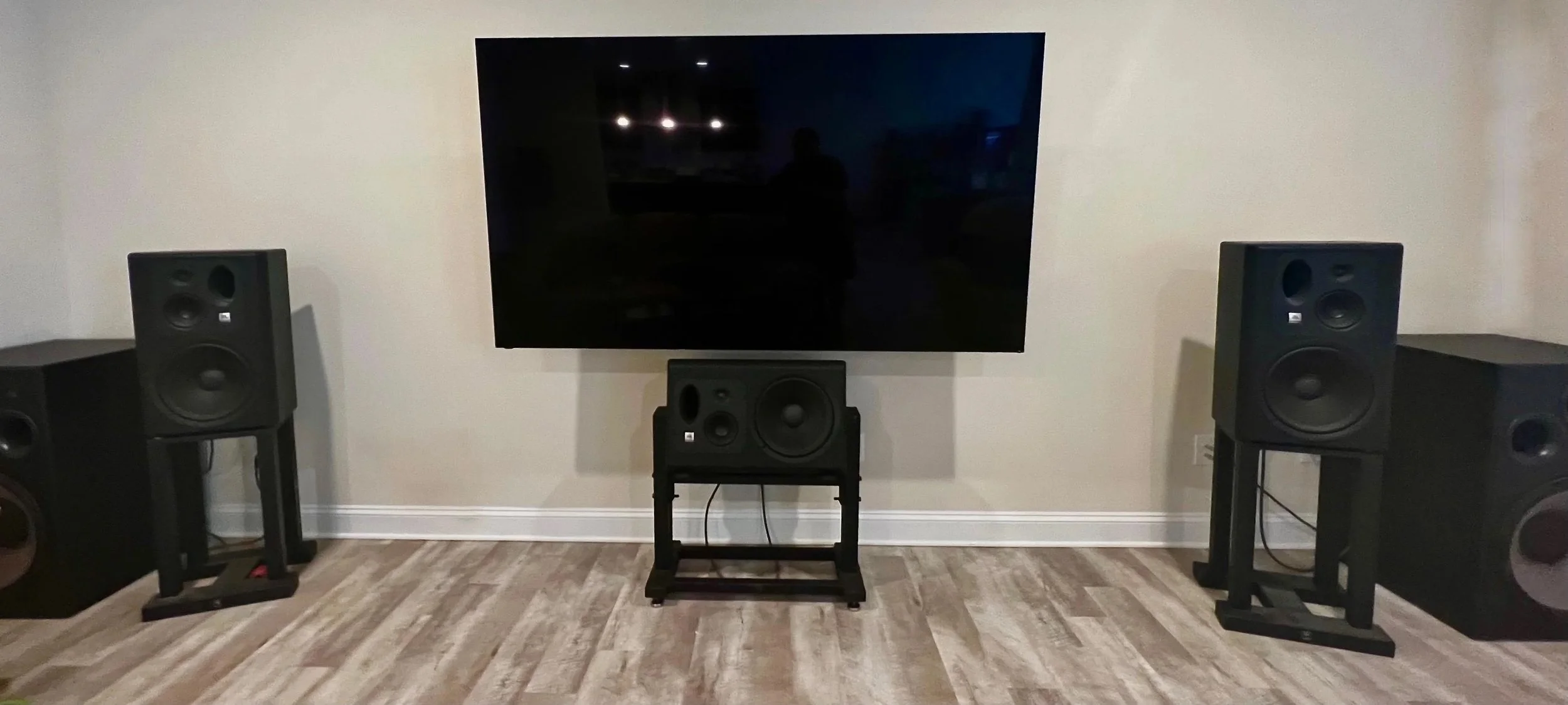 Custom 4 P Stands and Studio Adjustable Center Channel.jpg